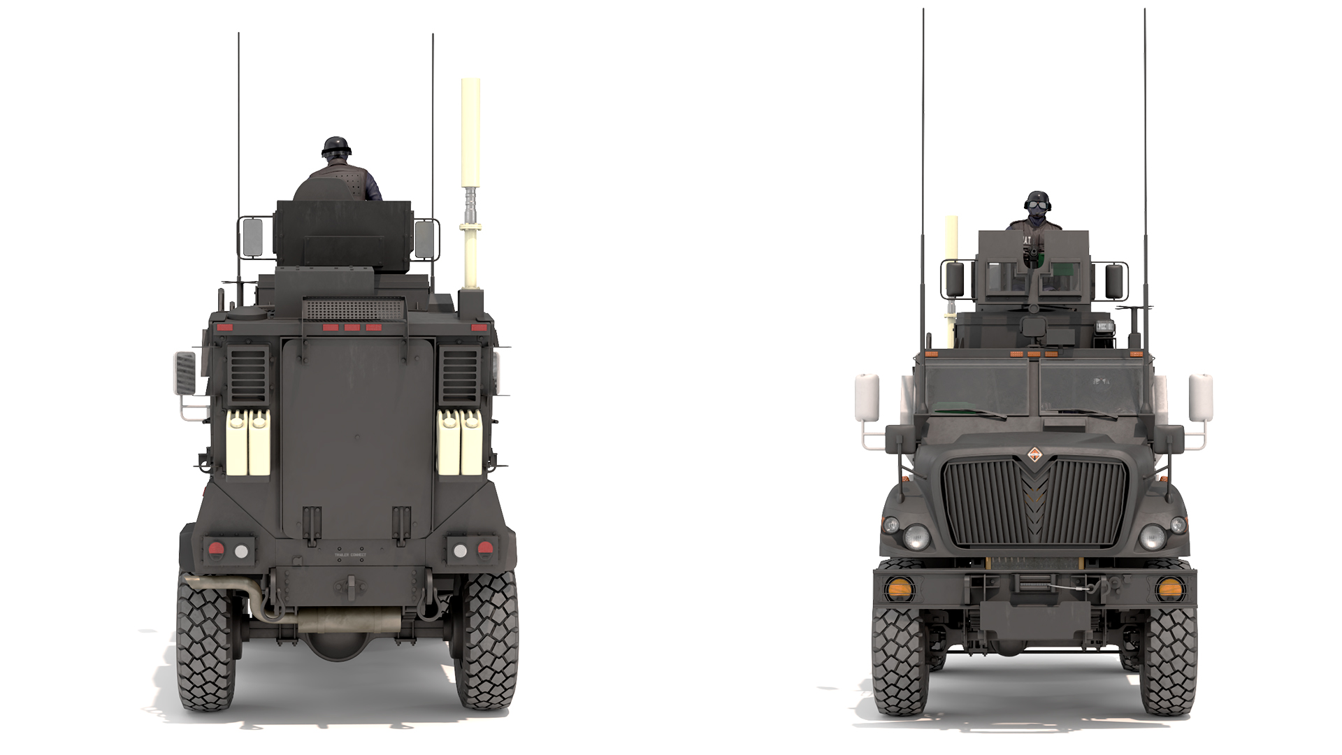 3D Armored Police Rescue Vehicle with Driver and Shooter model