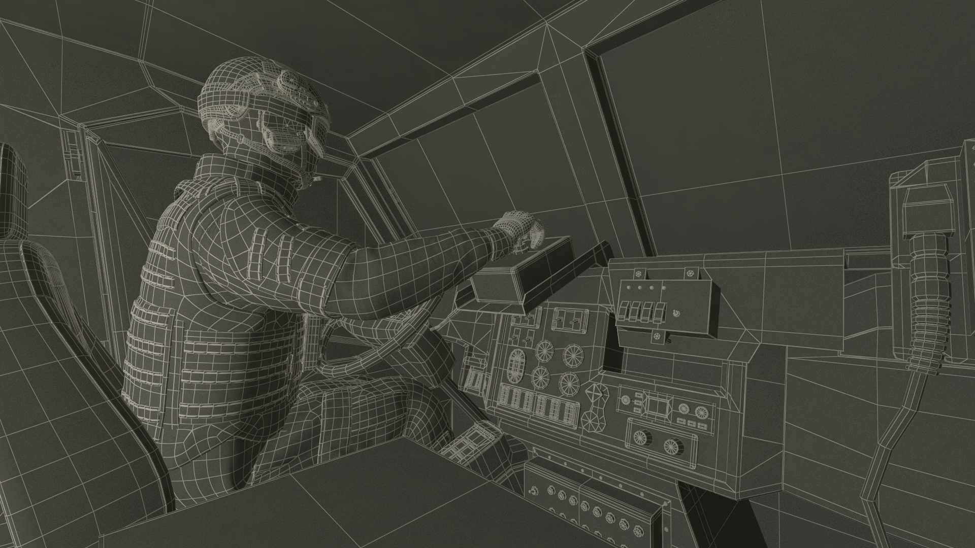 3D Armored Police Rescue Vehicle with Driver and Shooter model