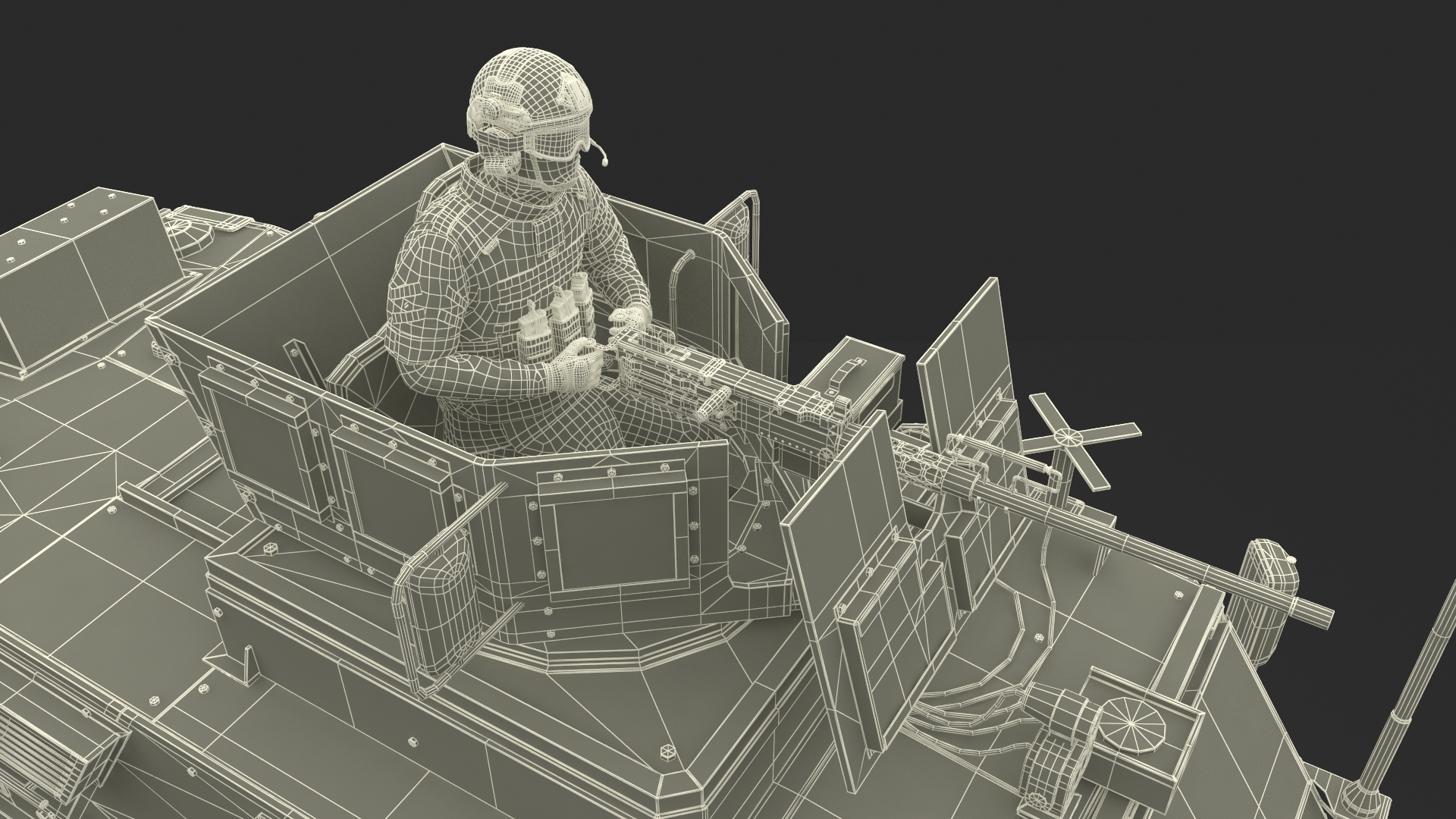 3D Armored Police Rescue Vehicle with Driver and Shooter model