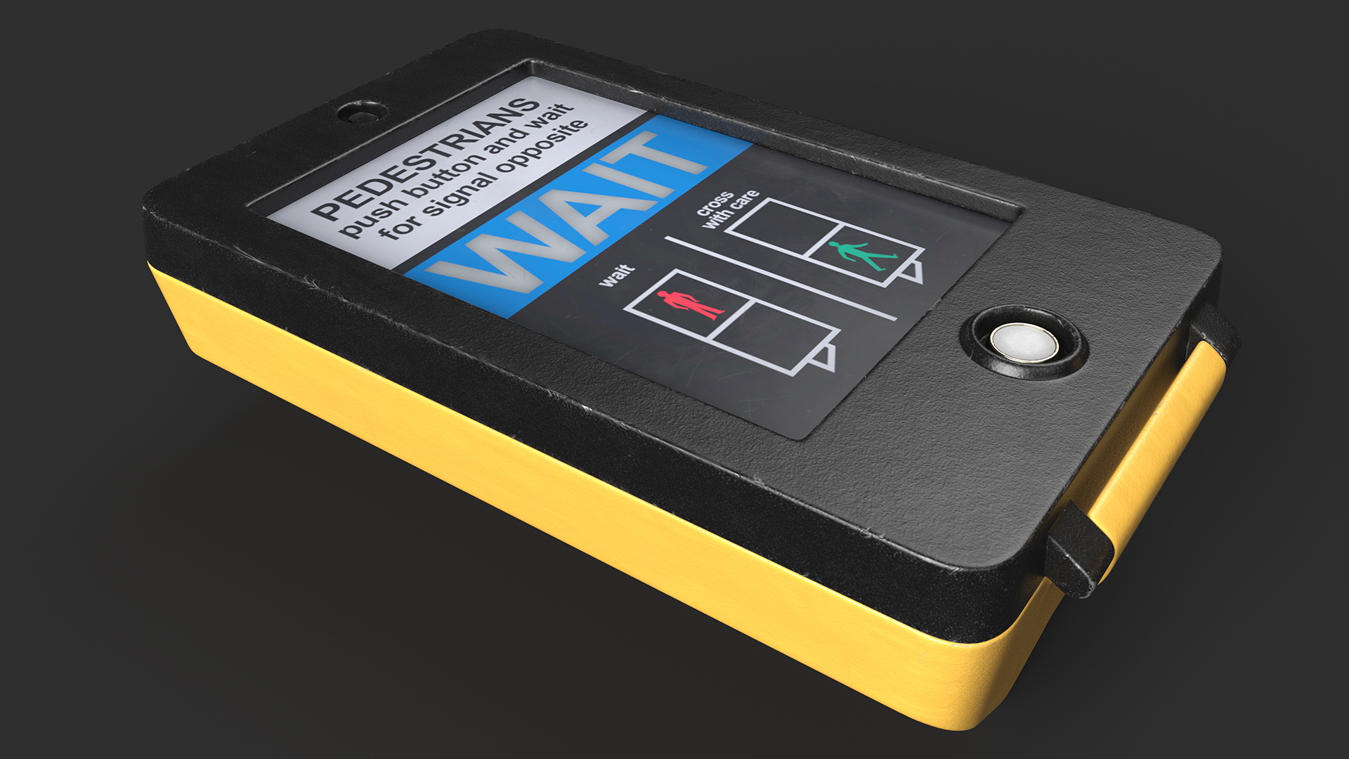 3D London pedestrian crosswalk button Off model