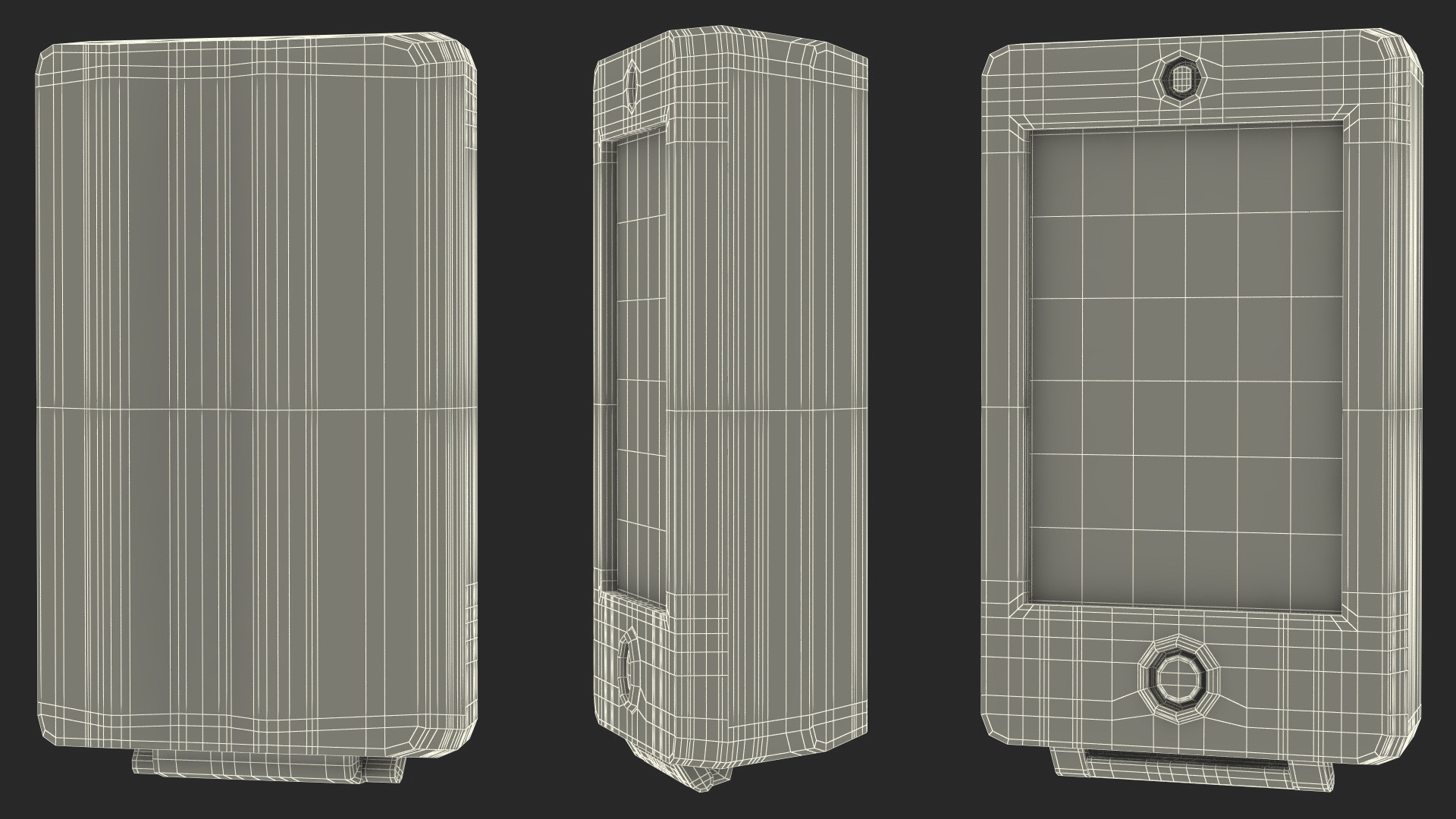3D London pedestrian crosswalk button Off model