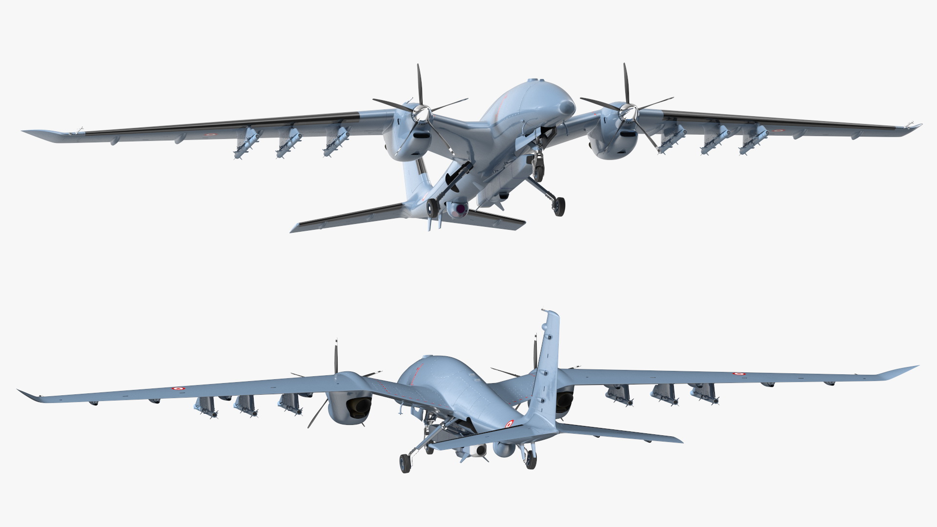 Tactical Aerial Combat Drone Rigged for Cinema 4D 3D model