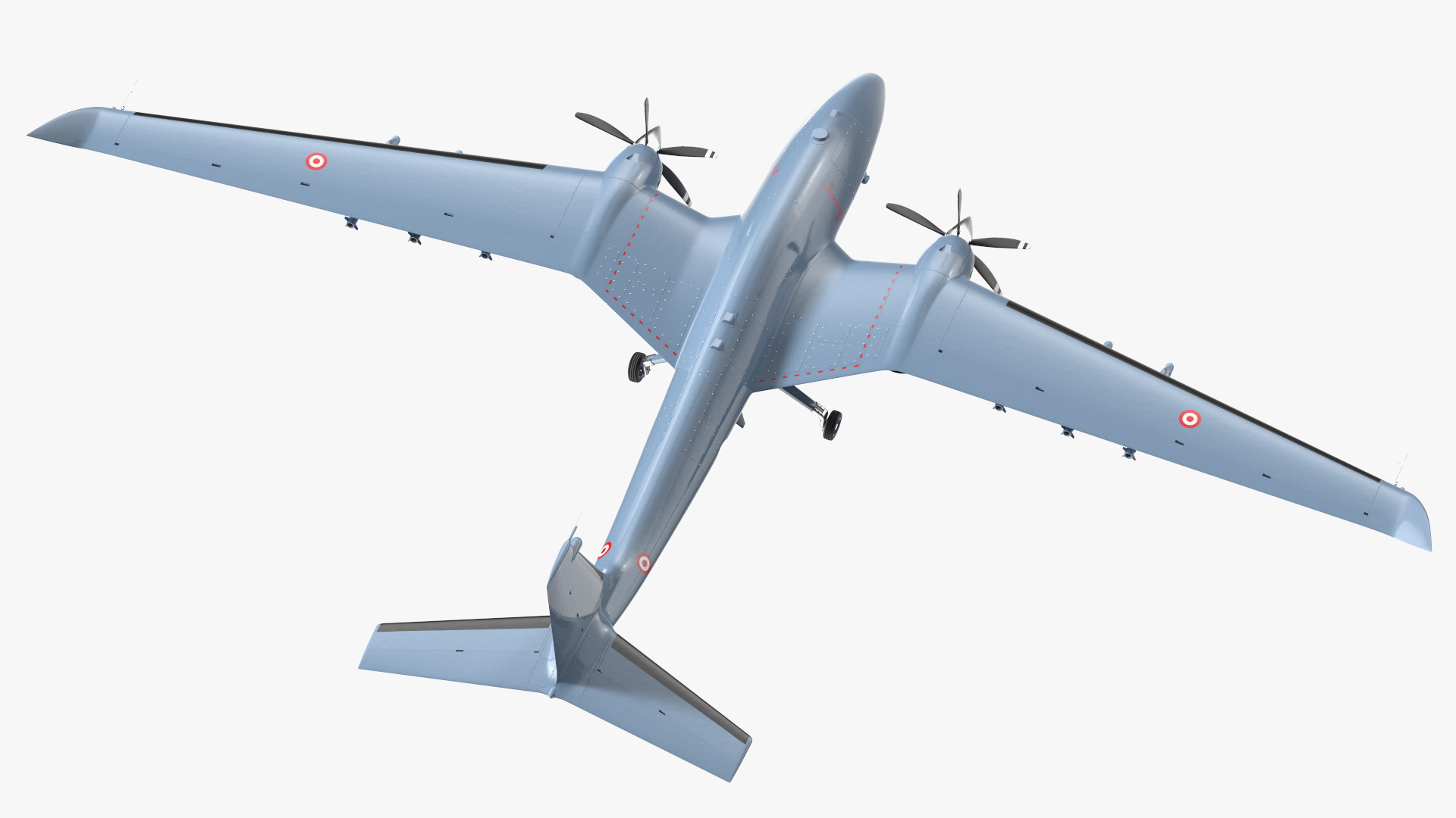 Tactical Aerial Combat Drone Rigged for Cinema 4D 3D model