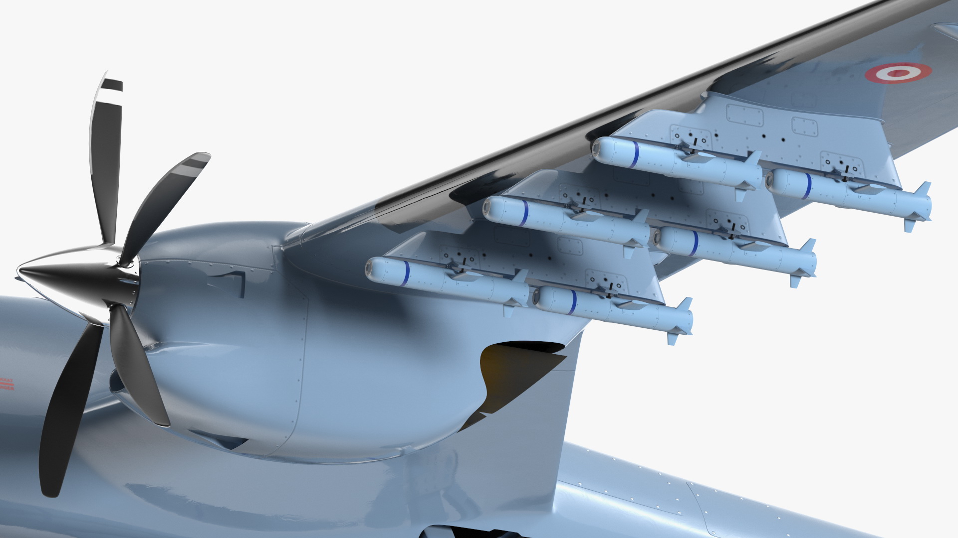 Tactical Aerial Combat Drone Rigged for Cinema 4D 3D model