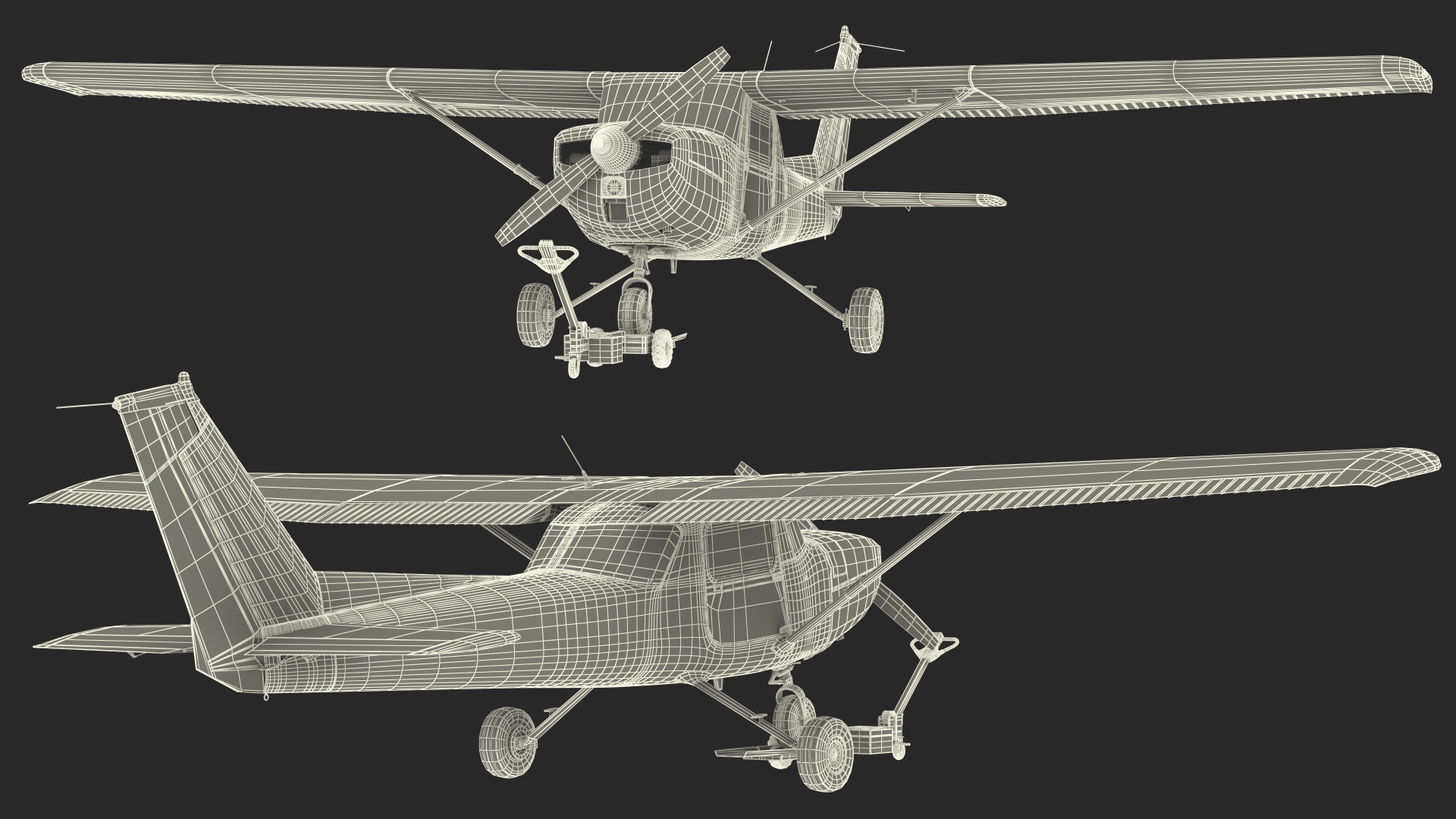 Tow Tug with Light Aircraft 3D
