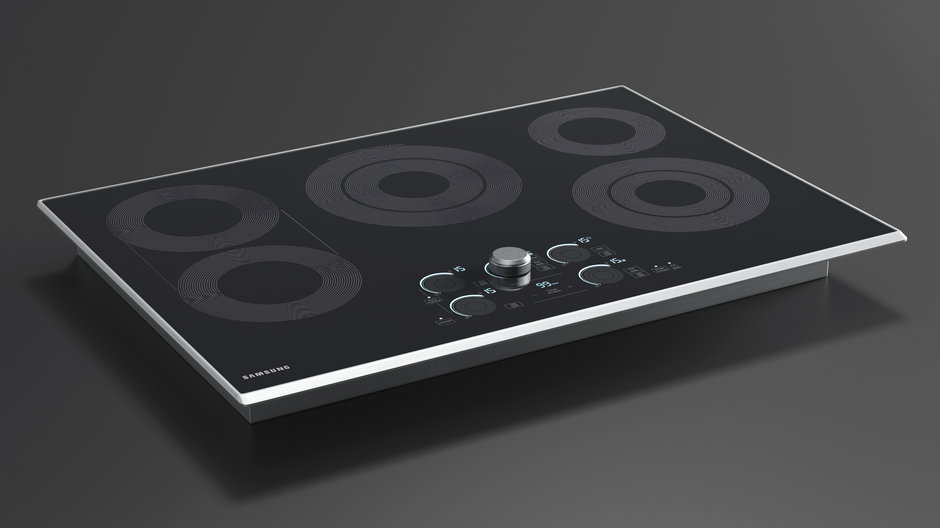 3D Smart Electric Countertop Stove Gray