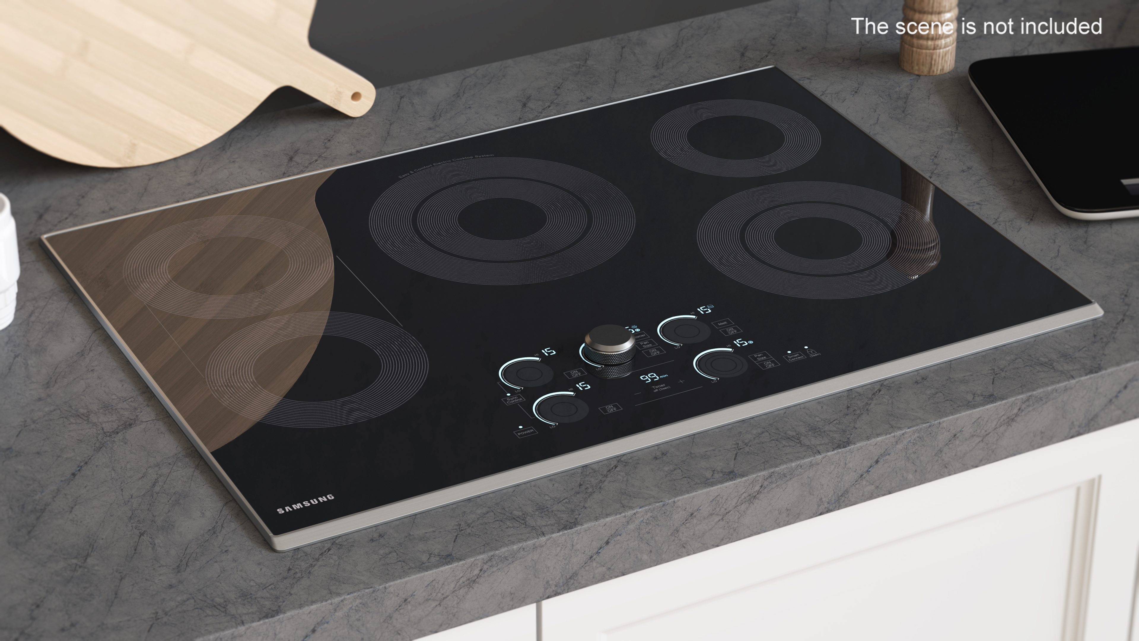 3D Smart Electric Countertop Stove Gray