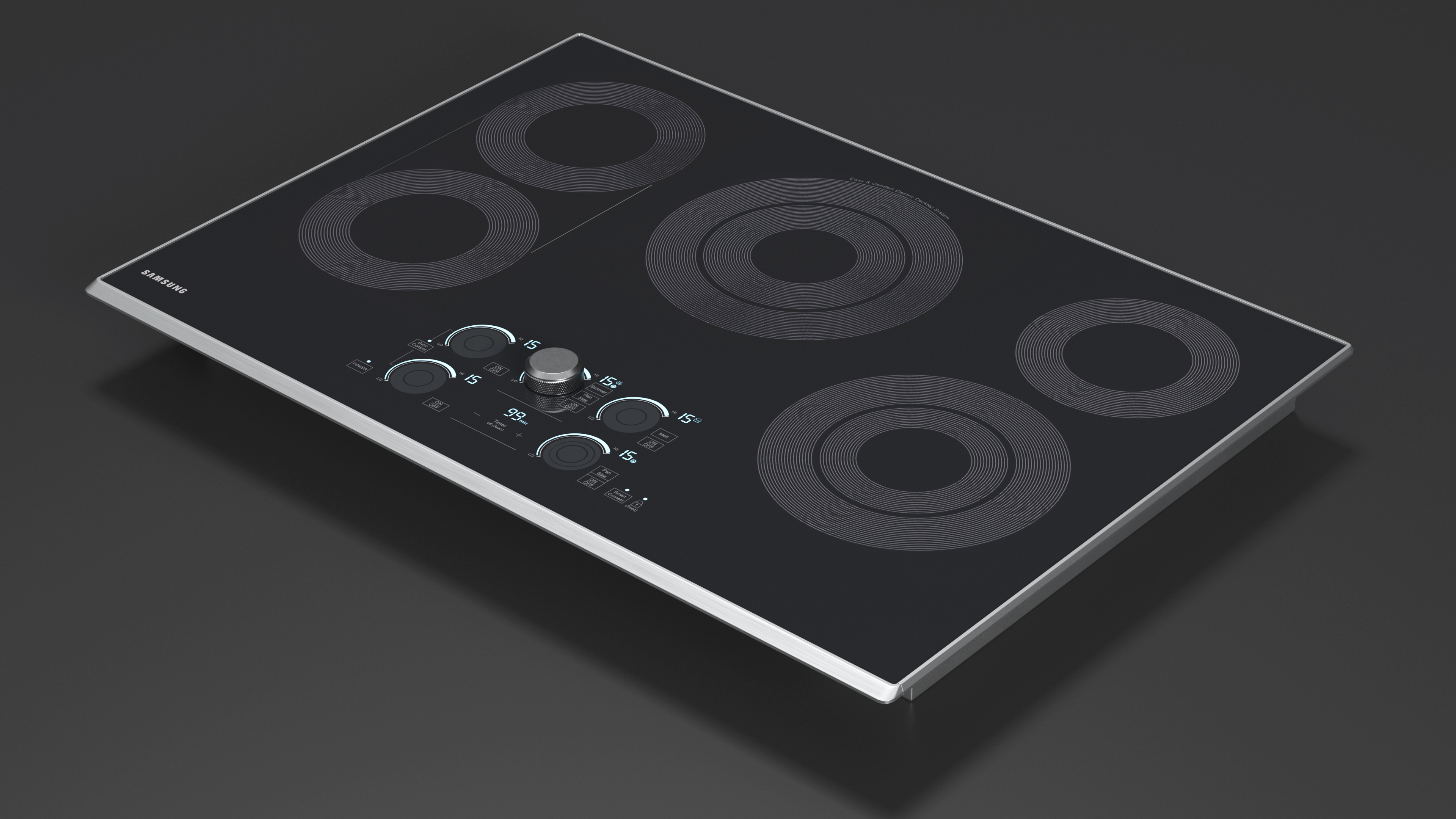 3D Smart Electric Countertop Stove Gray