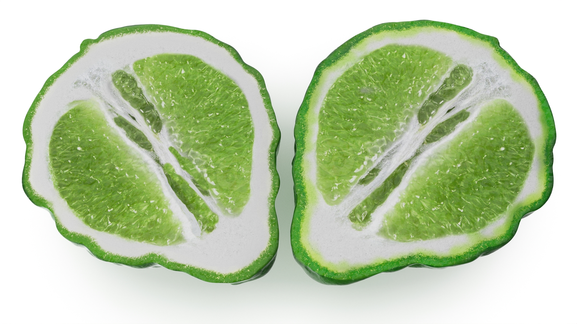 3D Bergamot Half model