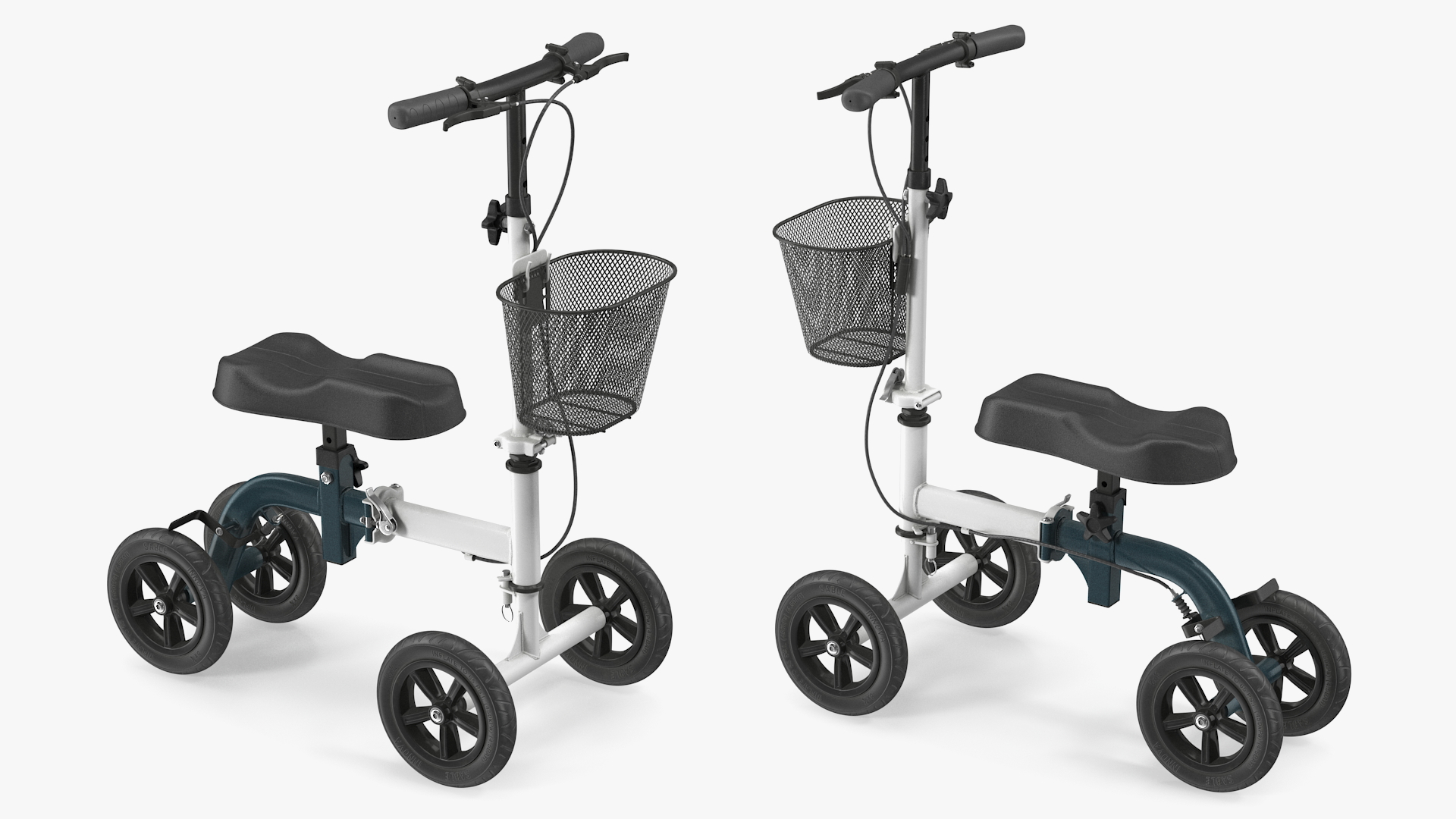 3D model Knee Scooter White Rigged