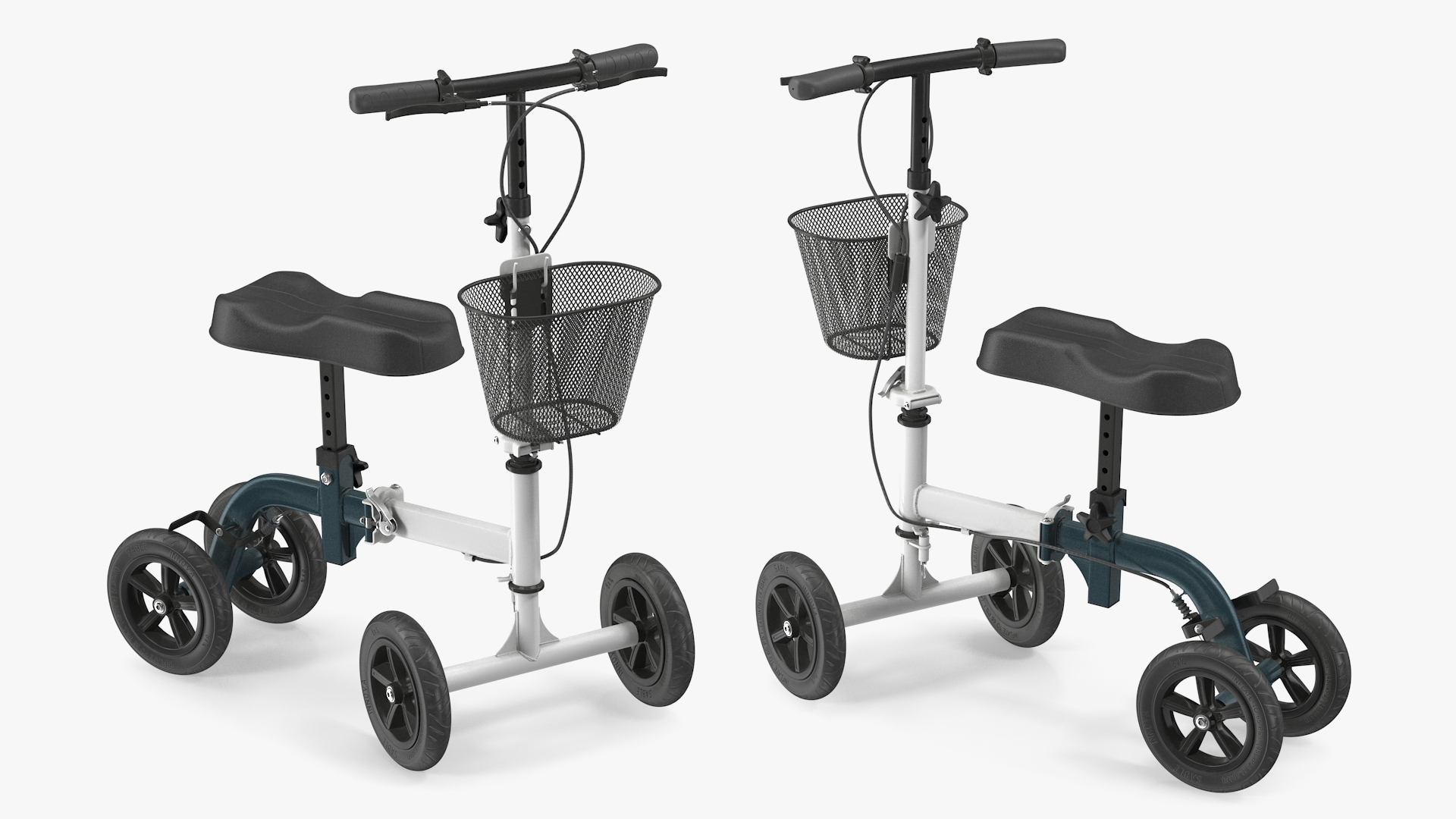 3D model Knee Scooter White Rigged