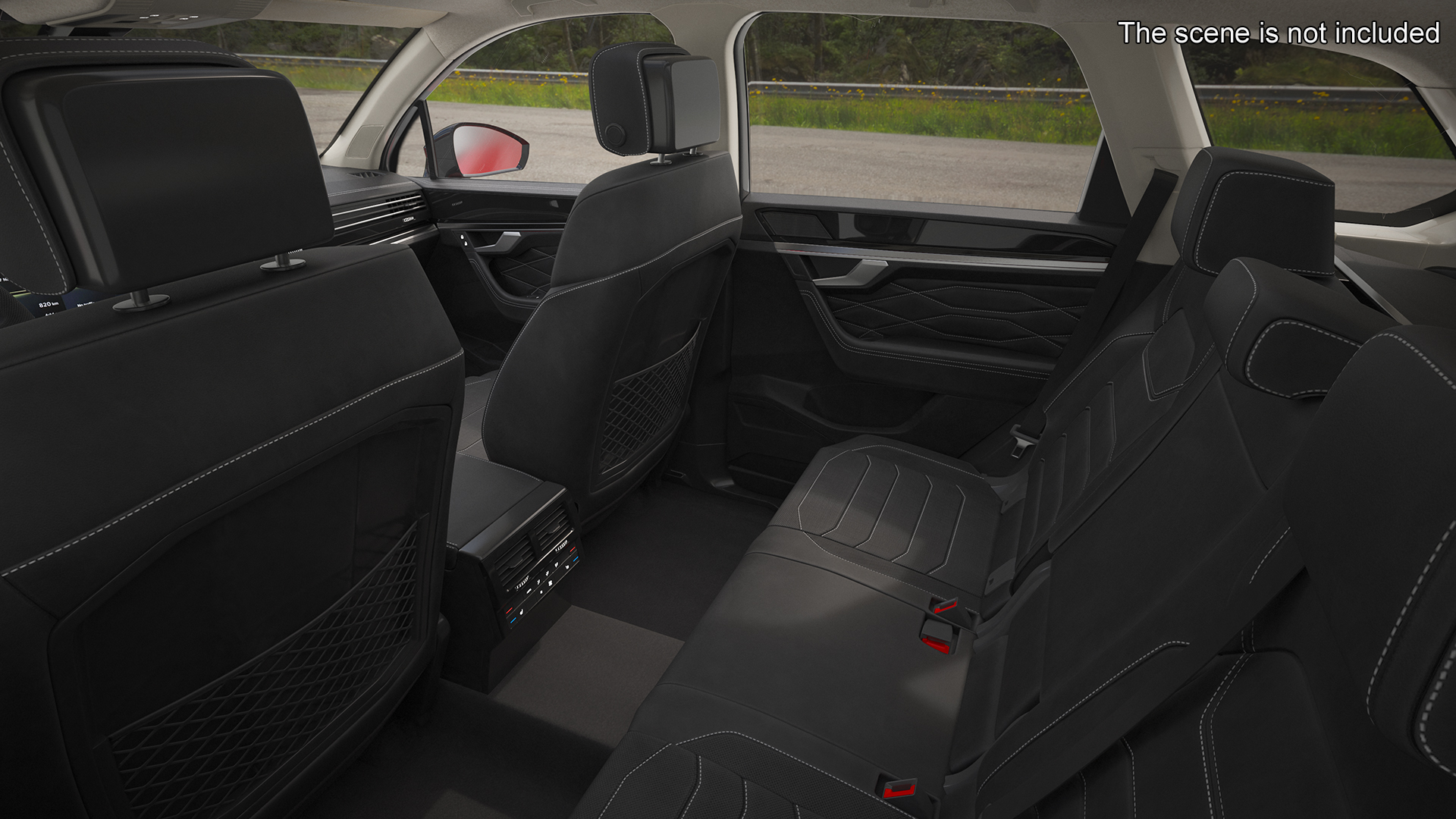 Volkswagen Touareg 2024 Red Lights On Rigged 3D model