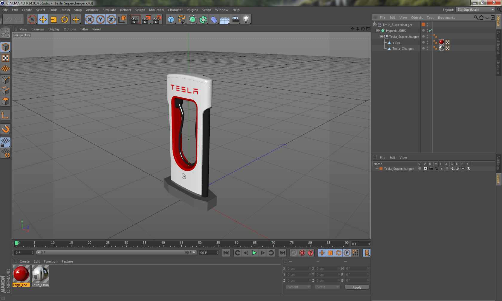 3D Tesla Supercharger model