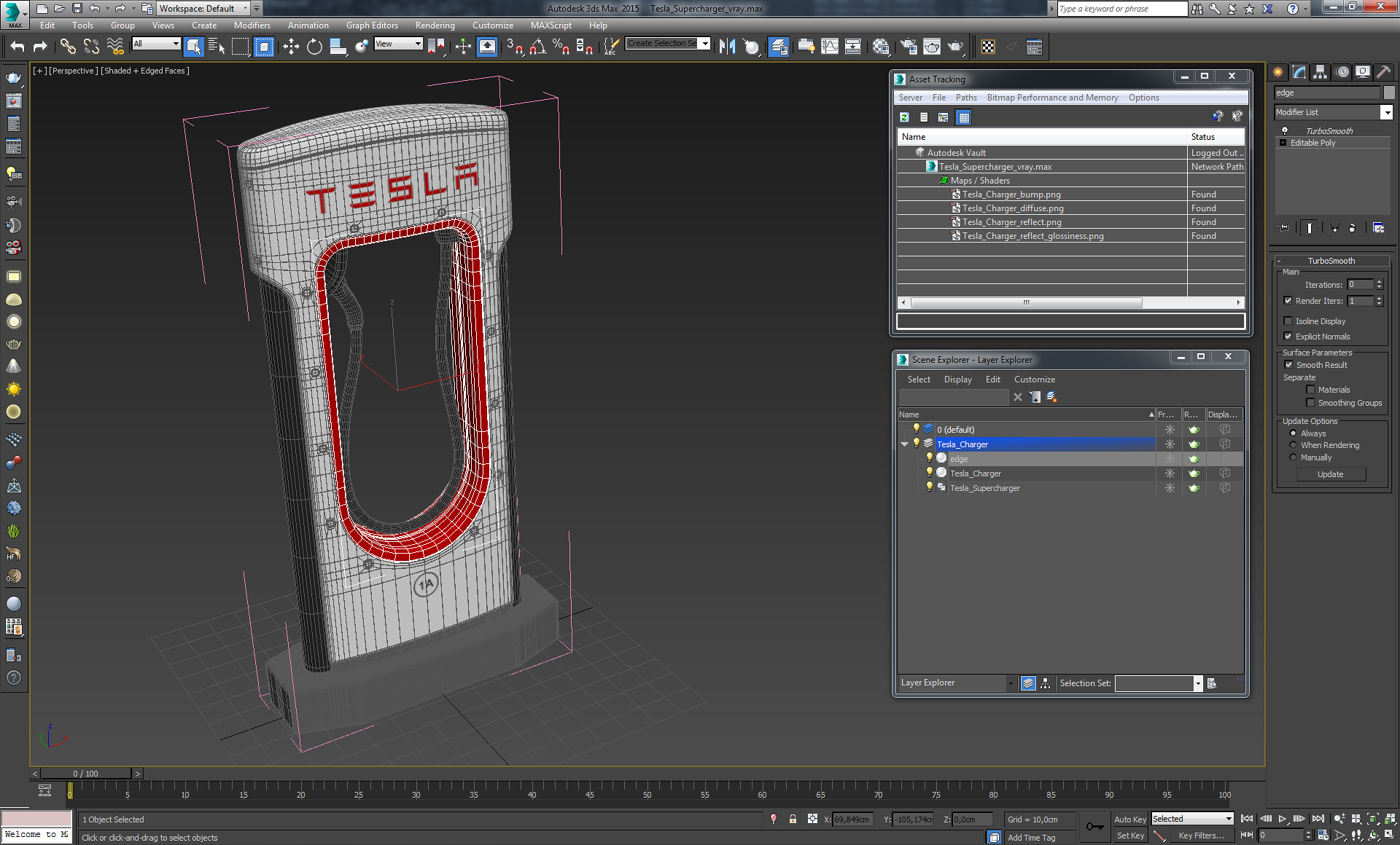 3D Tesla Supercharger model