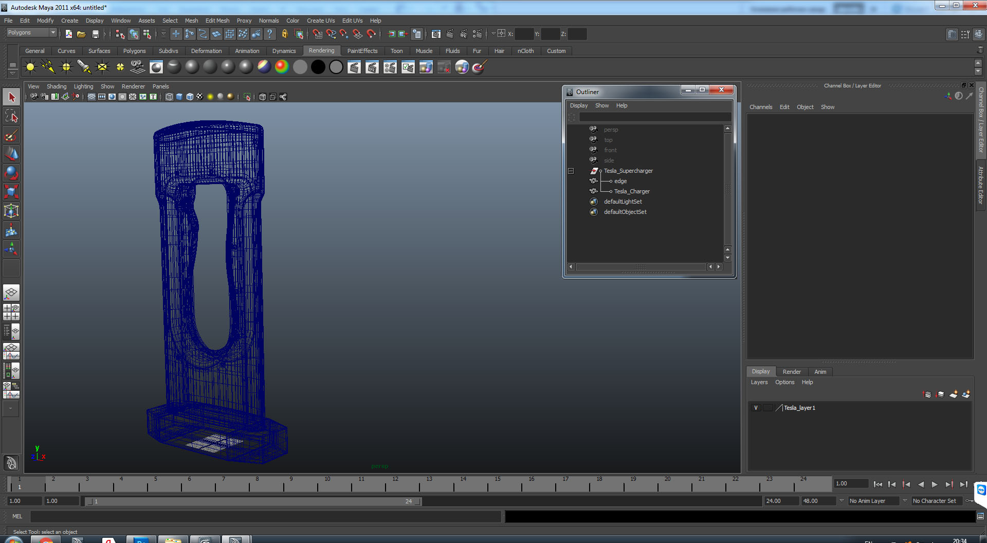 3D Tesla Supercharger model