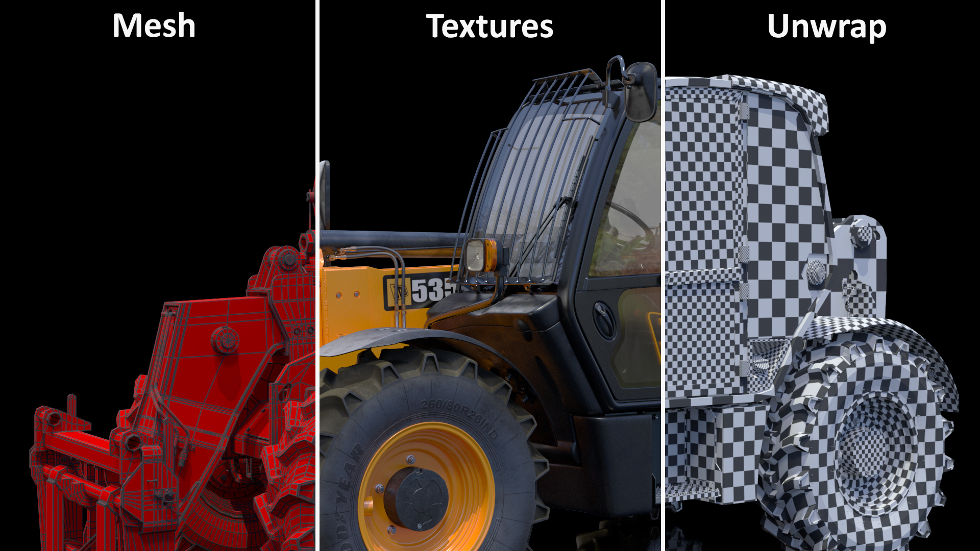 Telescopic Handler JCB 535-95 3D model