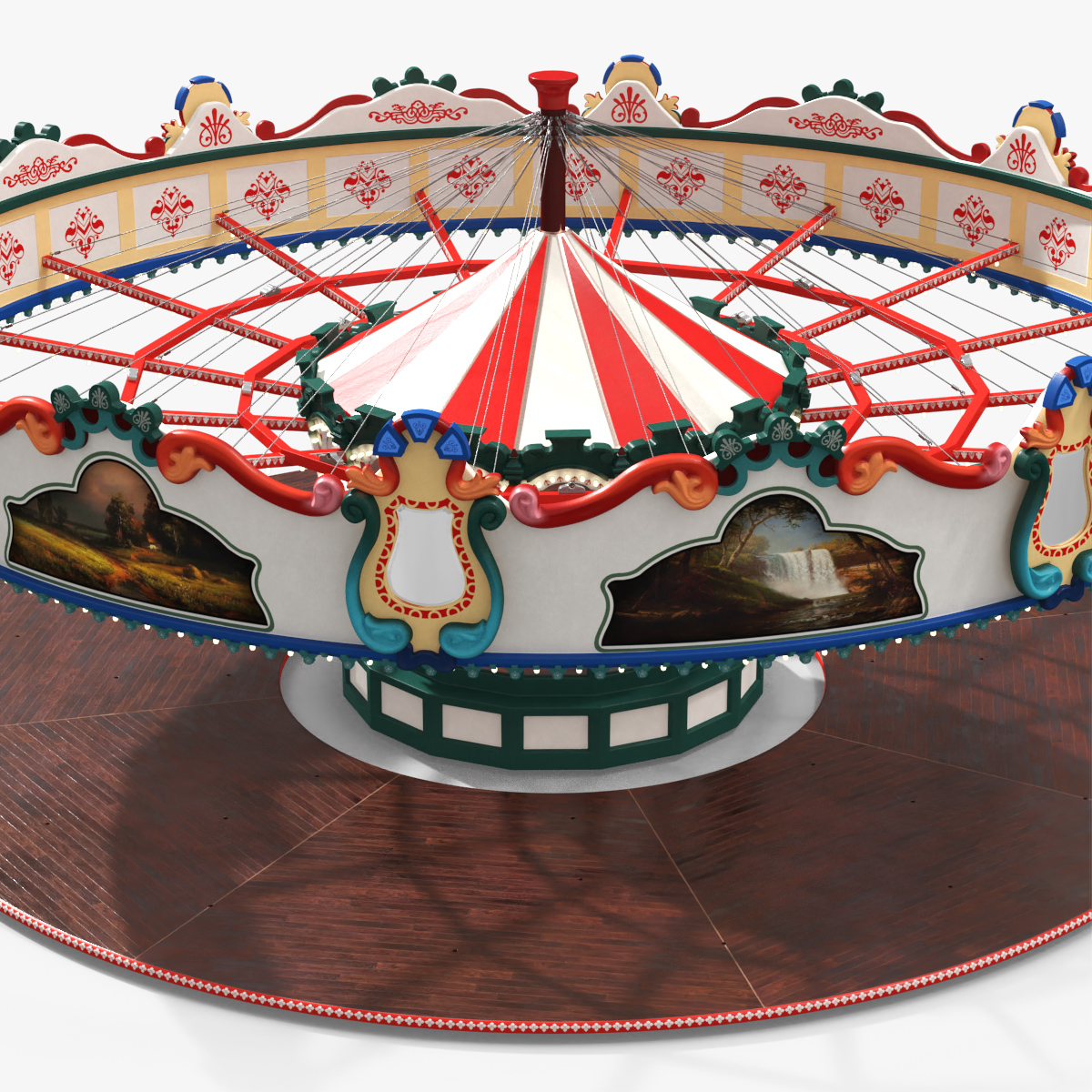Vacant Carousel - Rigged
