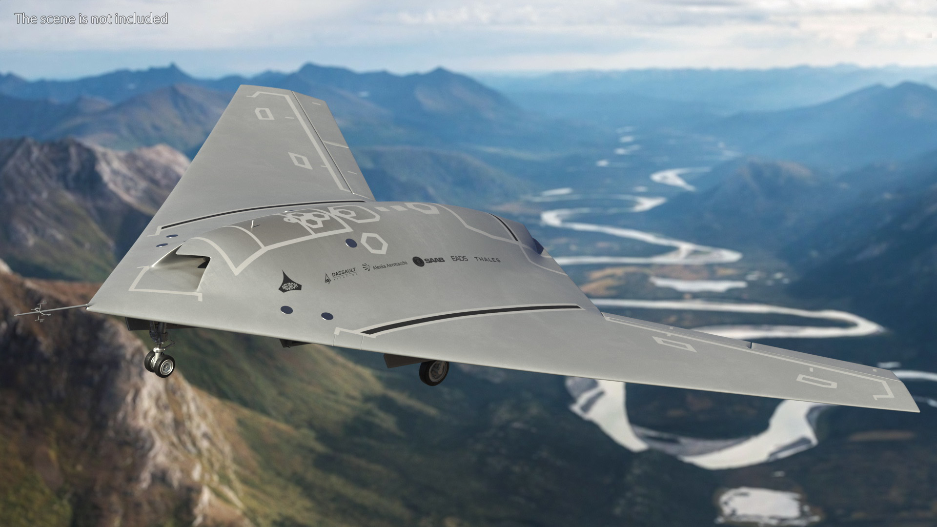 3D Dassault nEUROn Stealth UCAV model