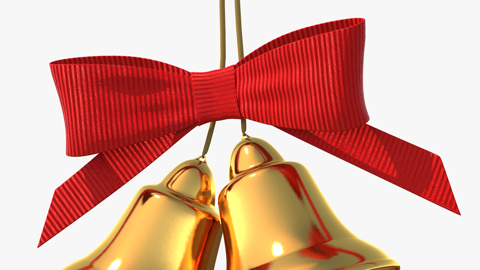 3D Holiday Christmas Bell with Bow
