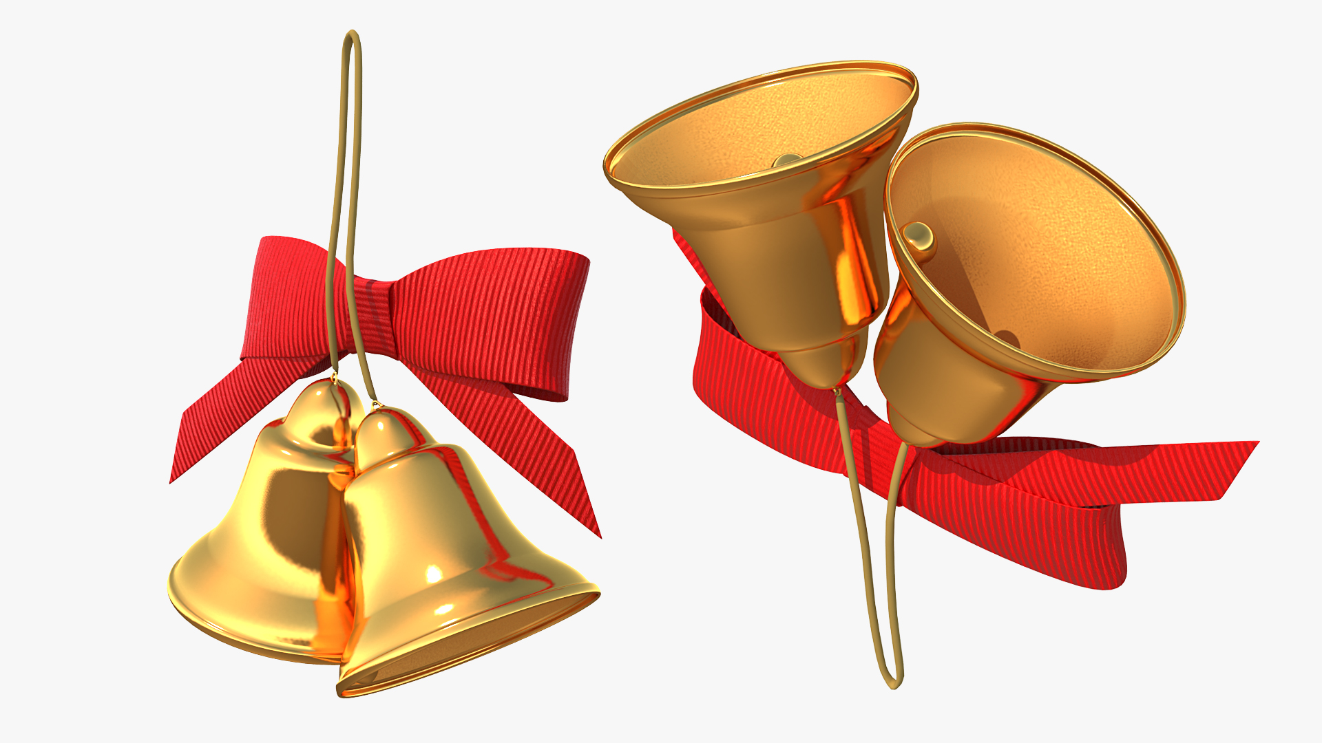 3D Holiday Christmas Bell with Bow