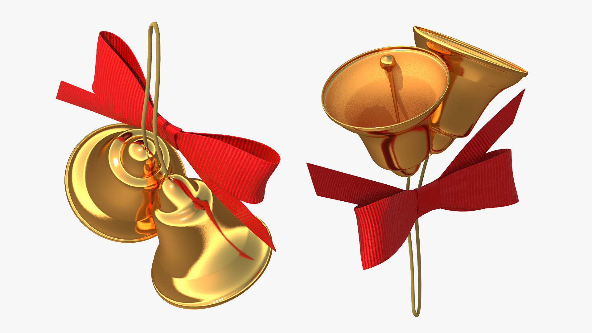 3D Holiday Christmas Bell with Bow