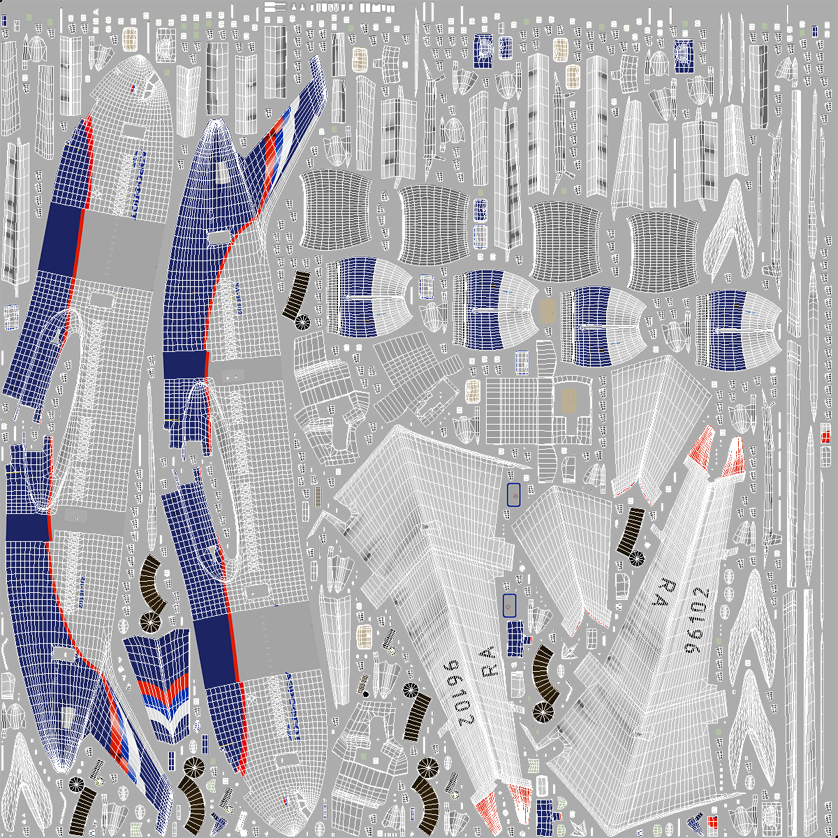Ilyushin IL-96-300 Aeroplane Simple Interior 3D model
