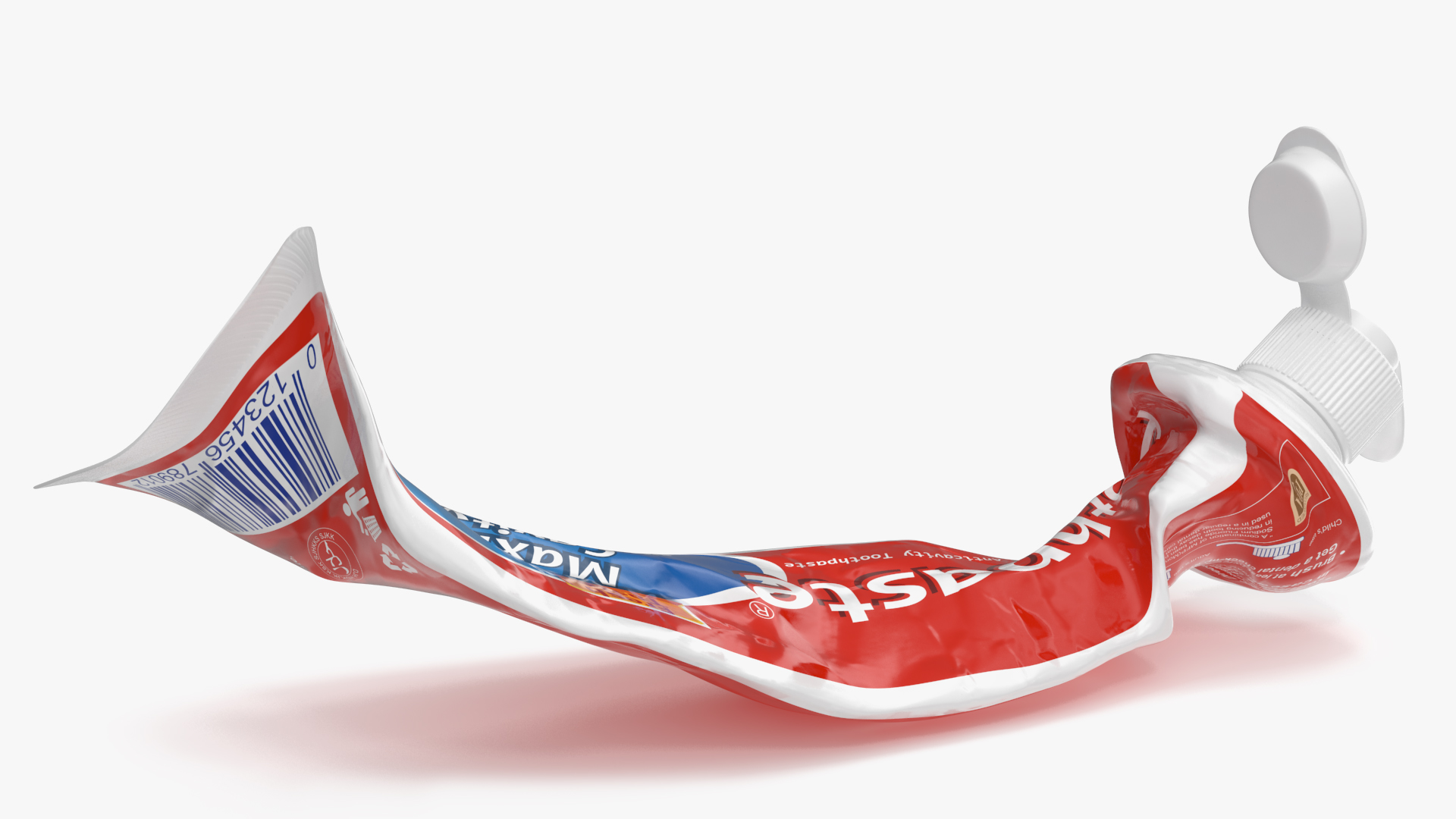 3D model Used Toothpaste Tube