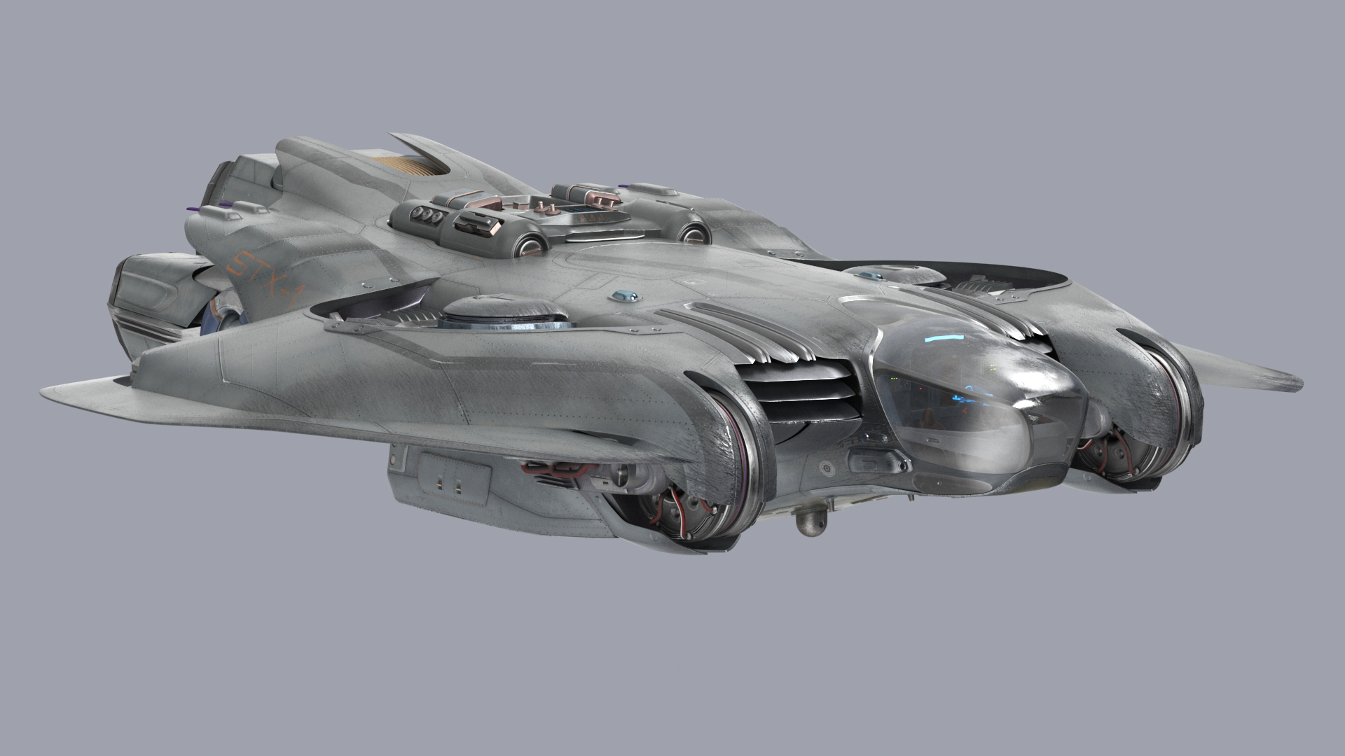 3D Futuristic Sci-Fi Dropship