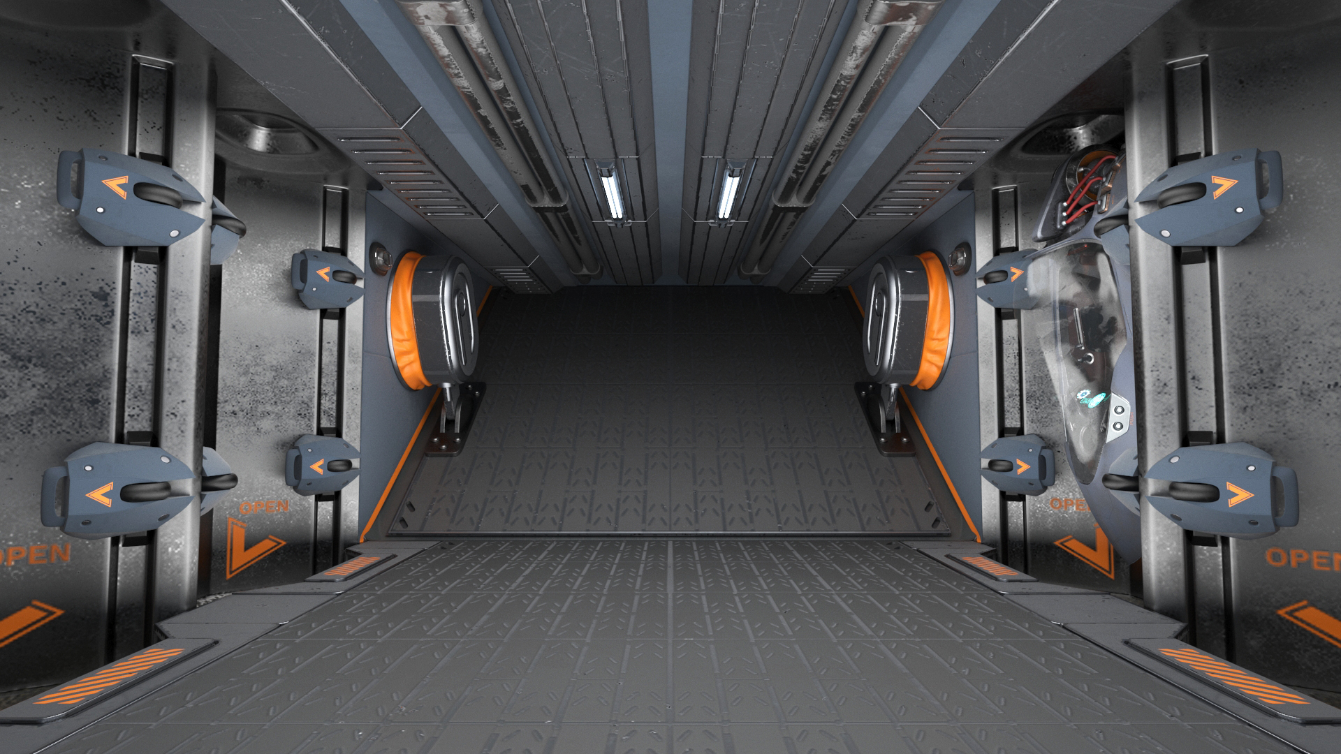 3D Futuristic Sci-Fi Dropship