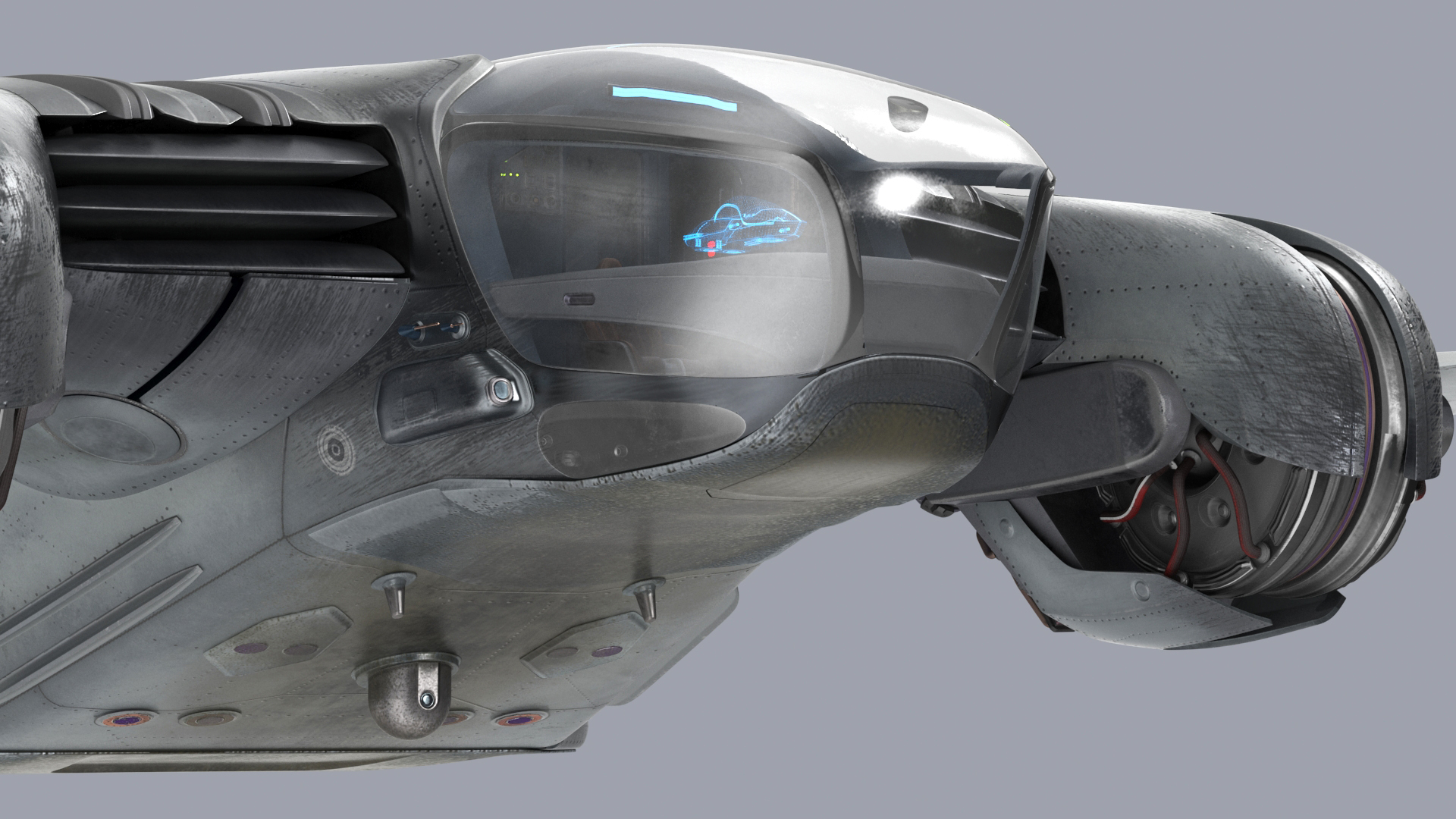 3D Futuristic Sci-Fi Dropship