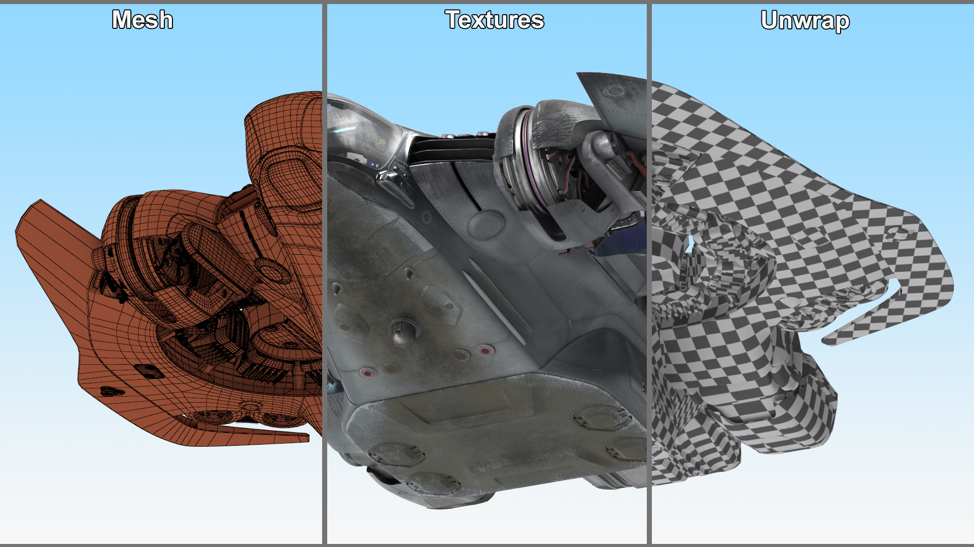 3D Futuristic Sci-Fi Dropship