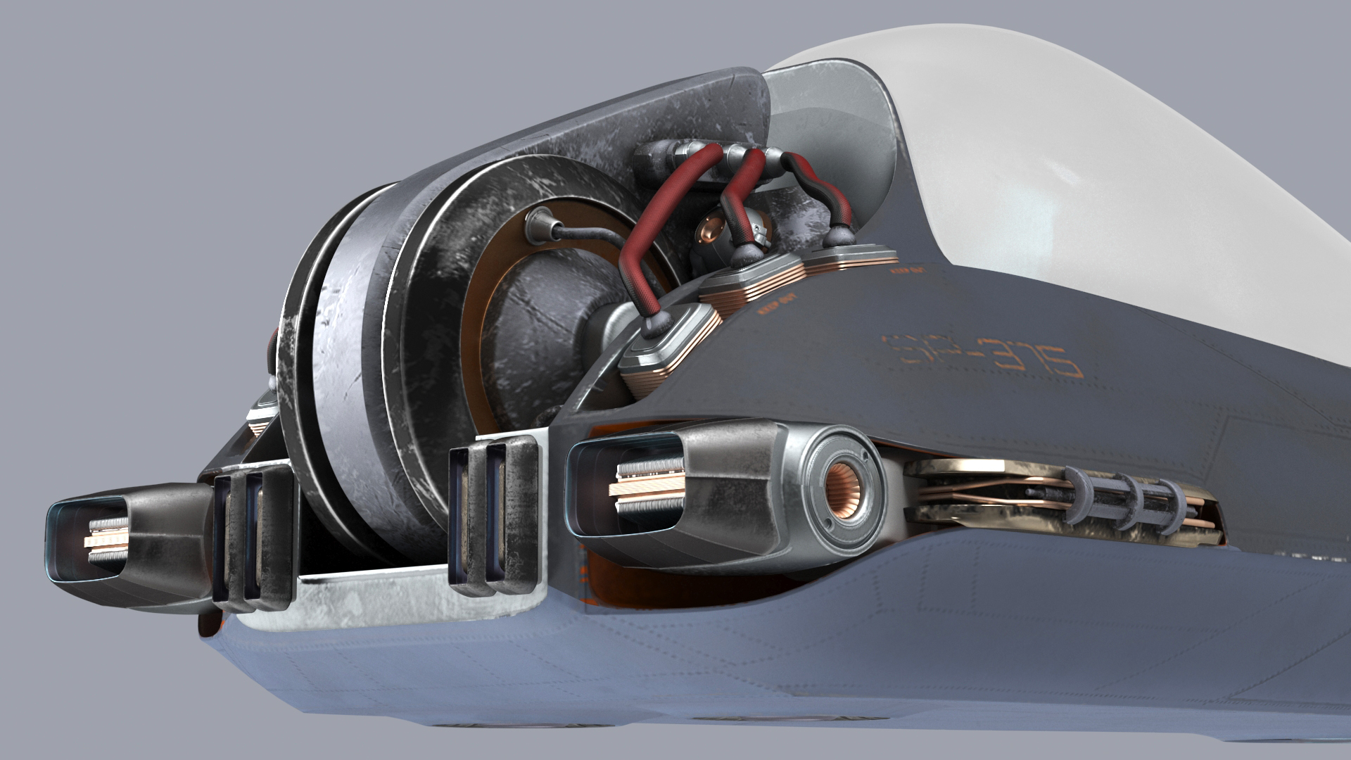 3D Futuristic Sci-Fi Dropship