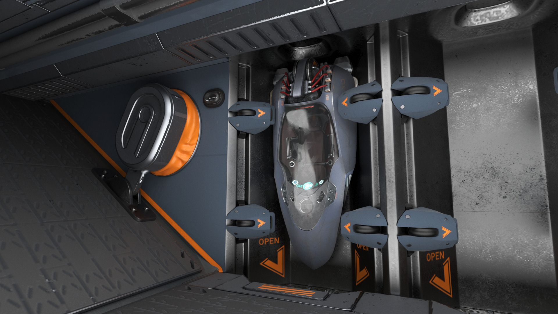 3D Futuristic Sci-Fi Dropship