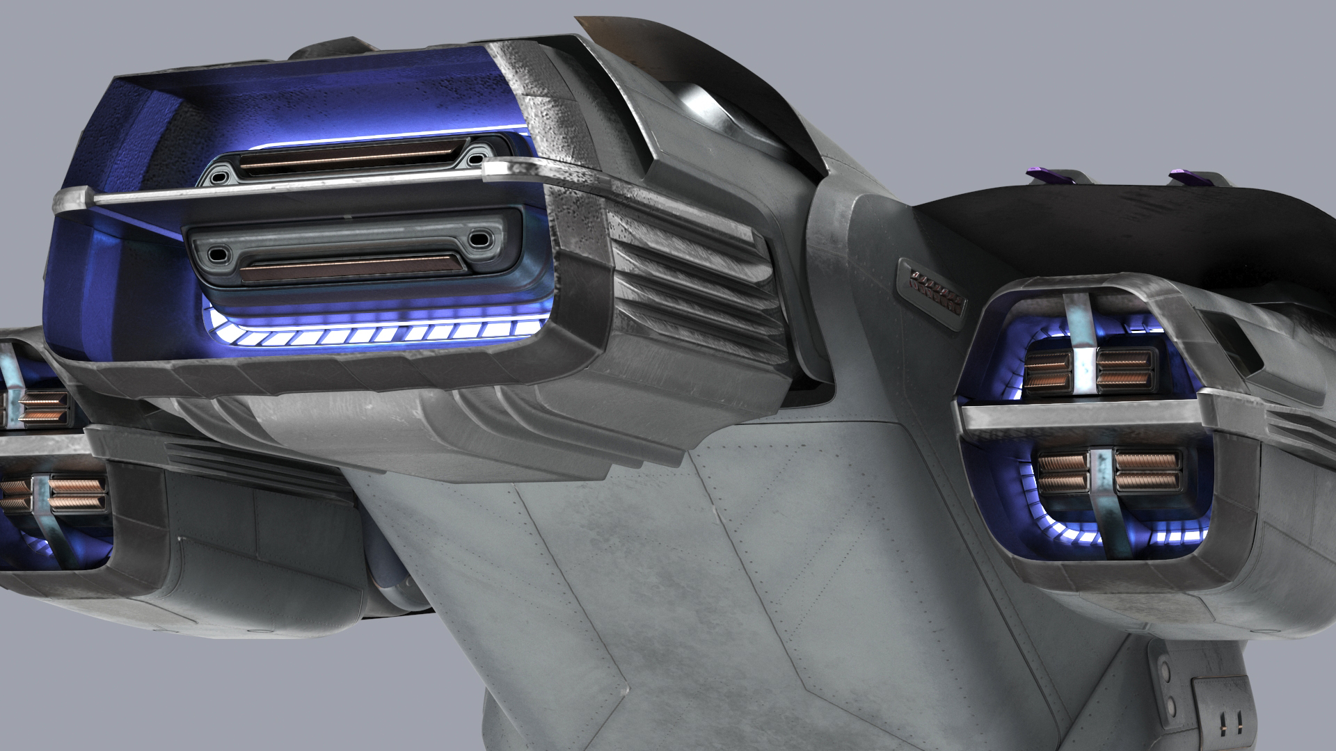 3D Futuristic Sci-Fi Dropship