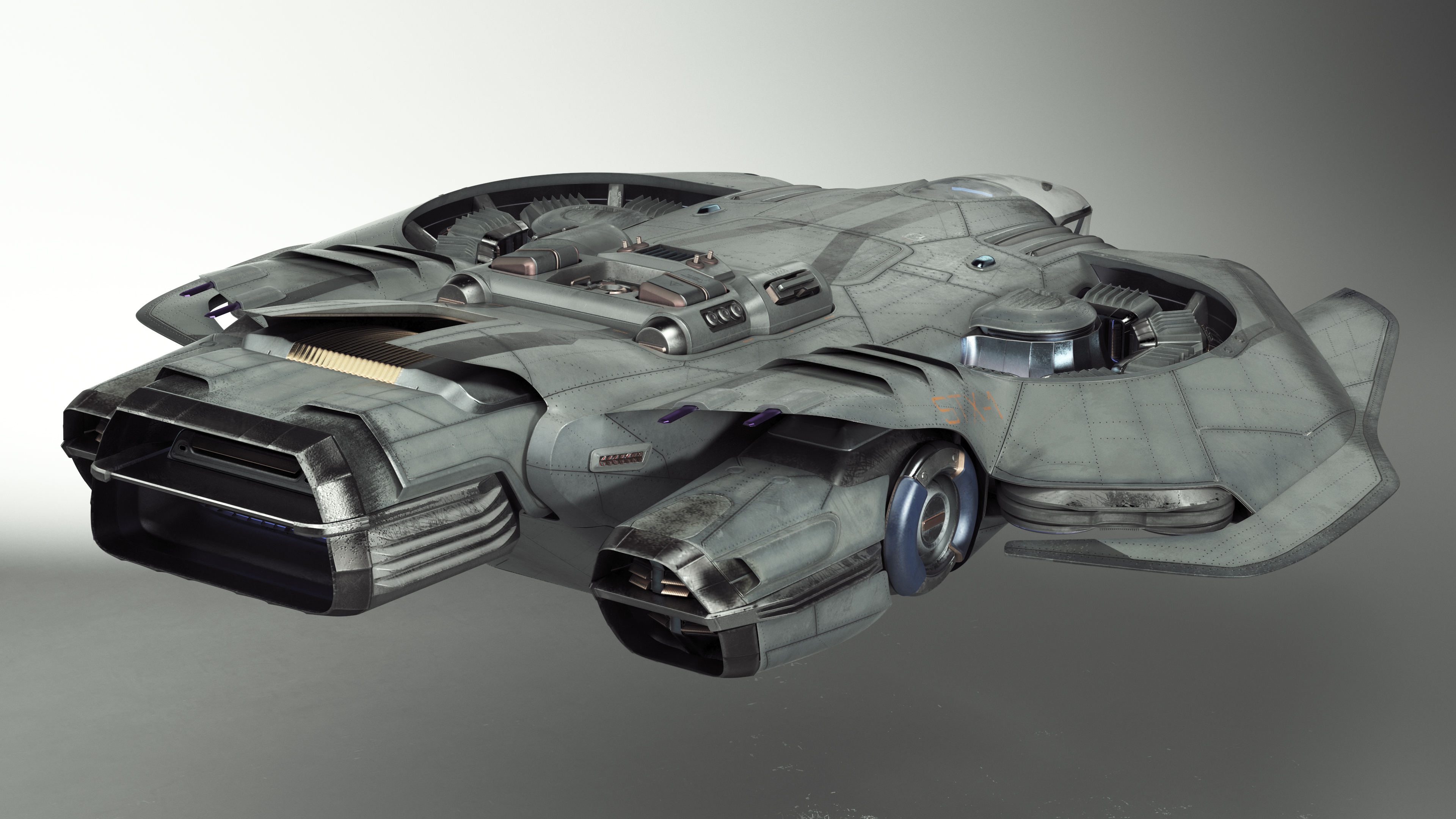 3D Futuristic Sci-Fi Dropship