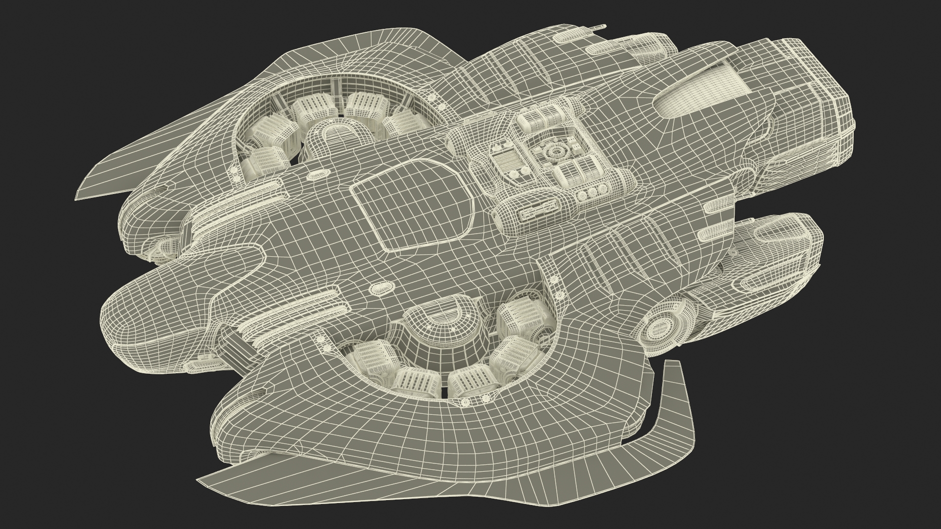 3D Futuristic Sci-Fi Dropship