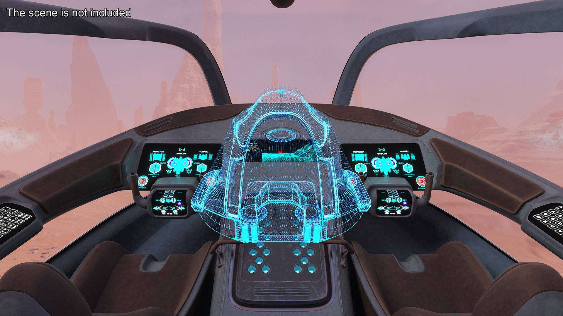 3D Futuristic Sci-Fi Dropship
