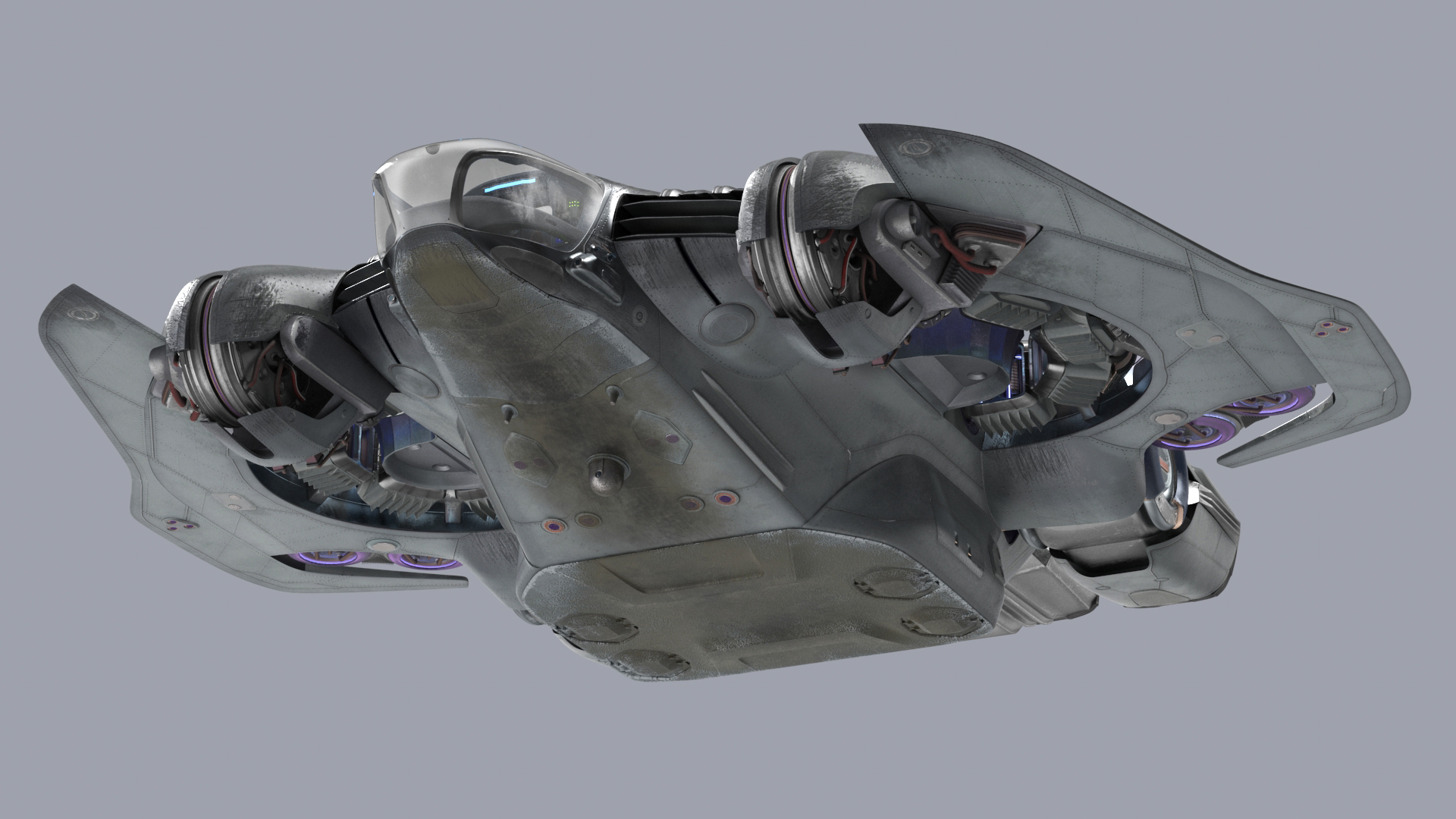 3D Futuristic Sci-Fi Dropship