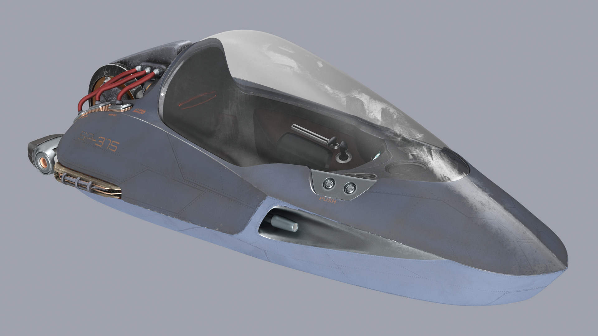 3D Futuristic Sci-Fi Dropship