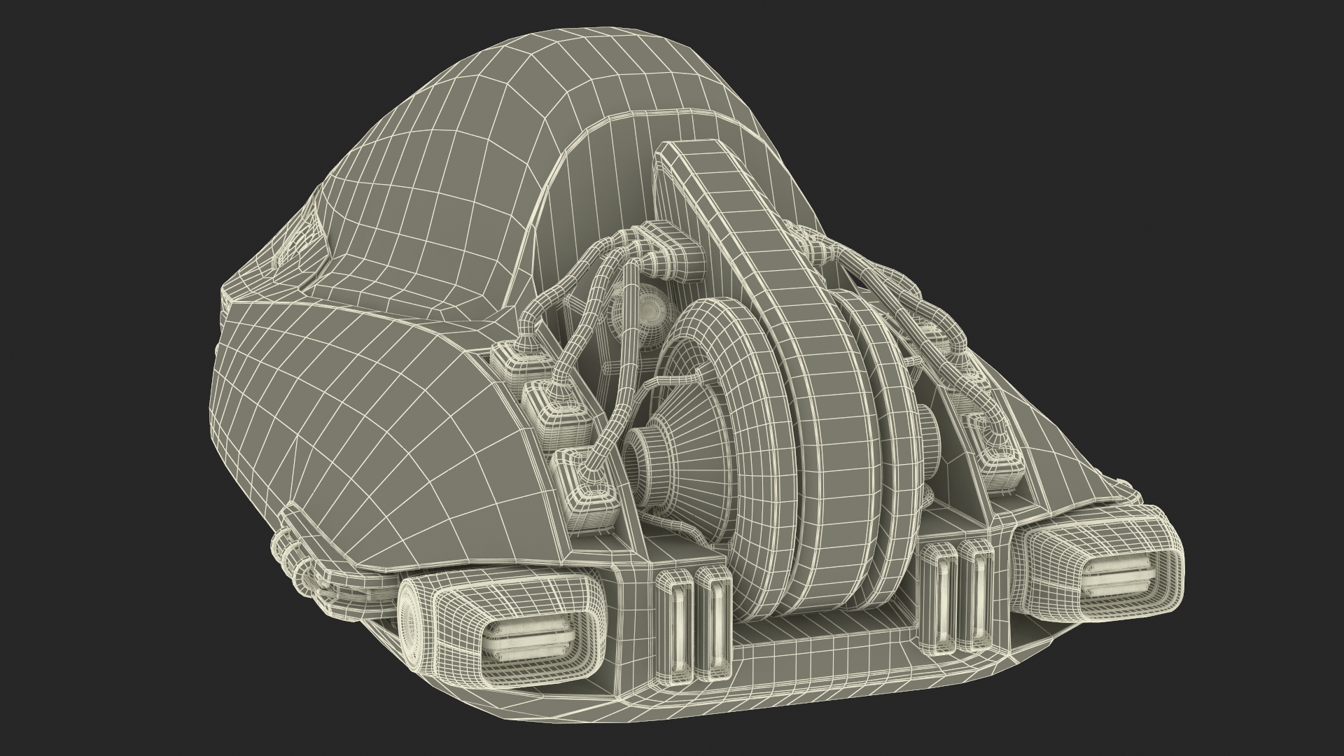 3D Futuristic Sci-Fi Dropship