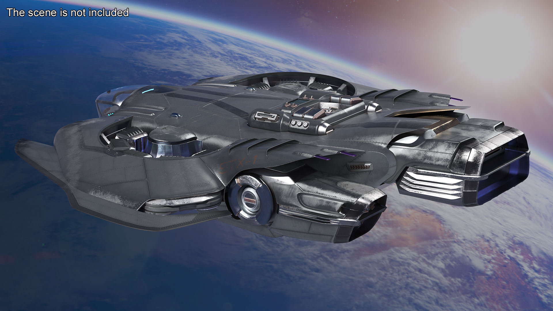 3D Futuristic Sci-Fi Dropship
