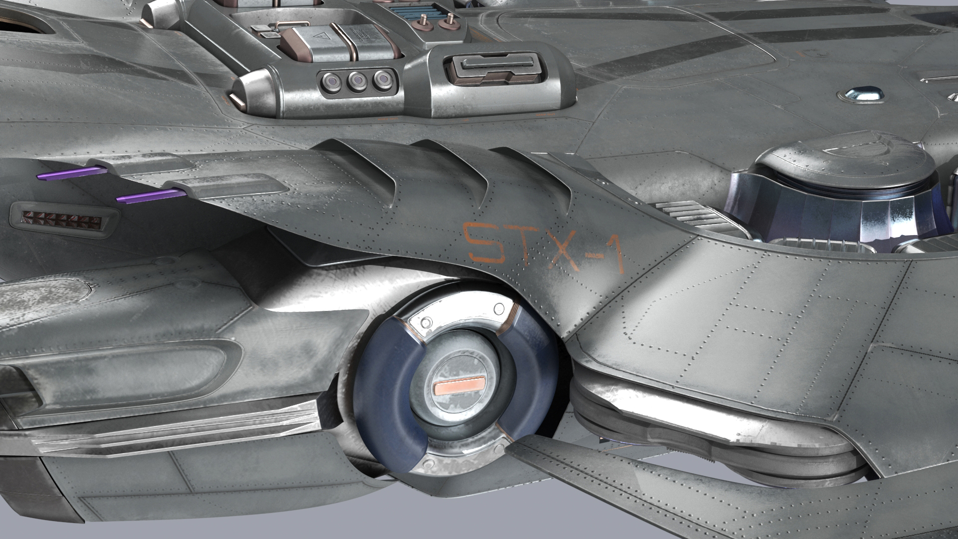 3D Futuristic Sci-Fi Dropship