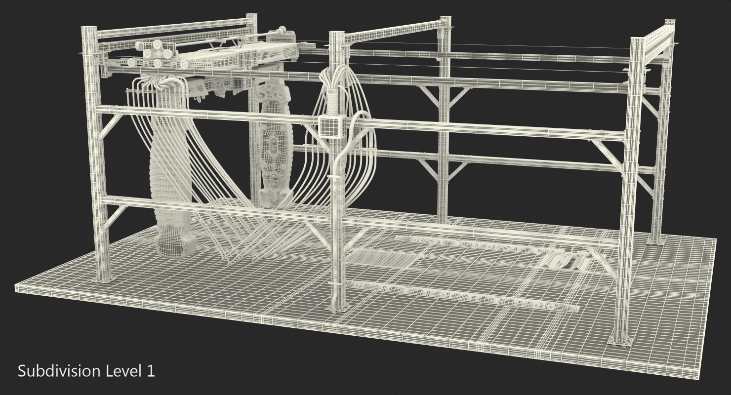 Carwash System Generic Rigged 3D model