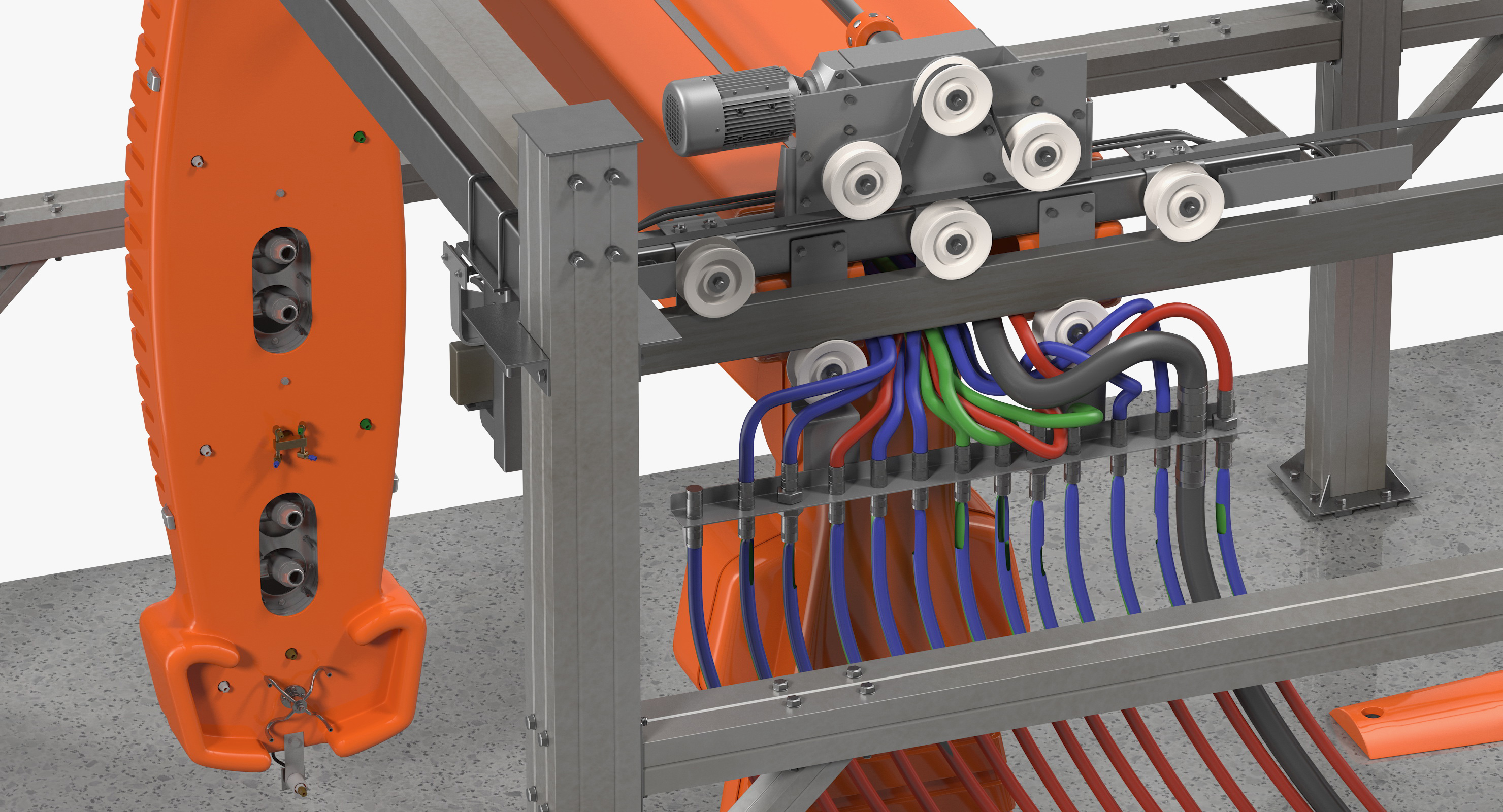 Carwash System Generic Rigged 3D model
