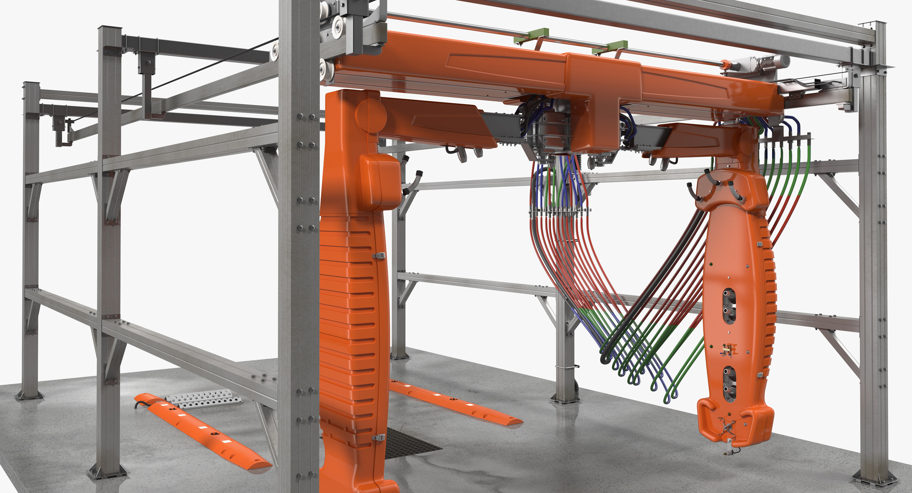 Carwash System Generic Rigged 3D model