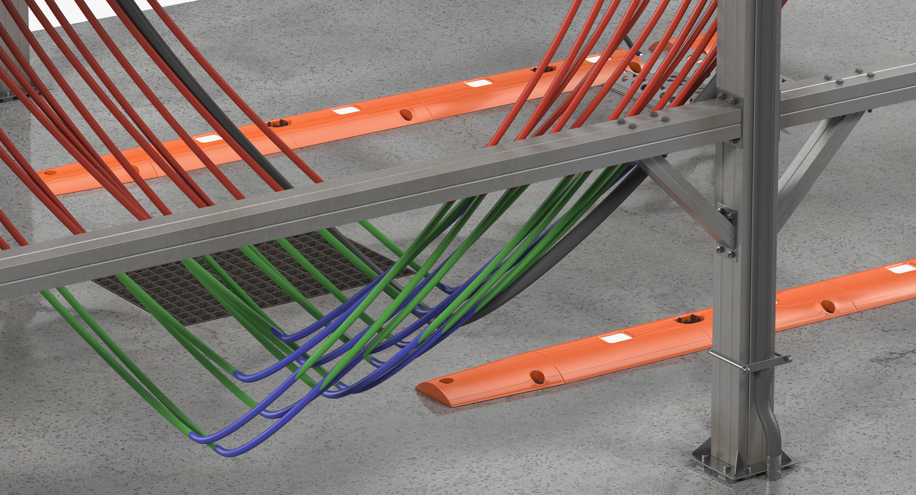 Carwash System Generic Rigged 3D model