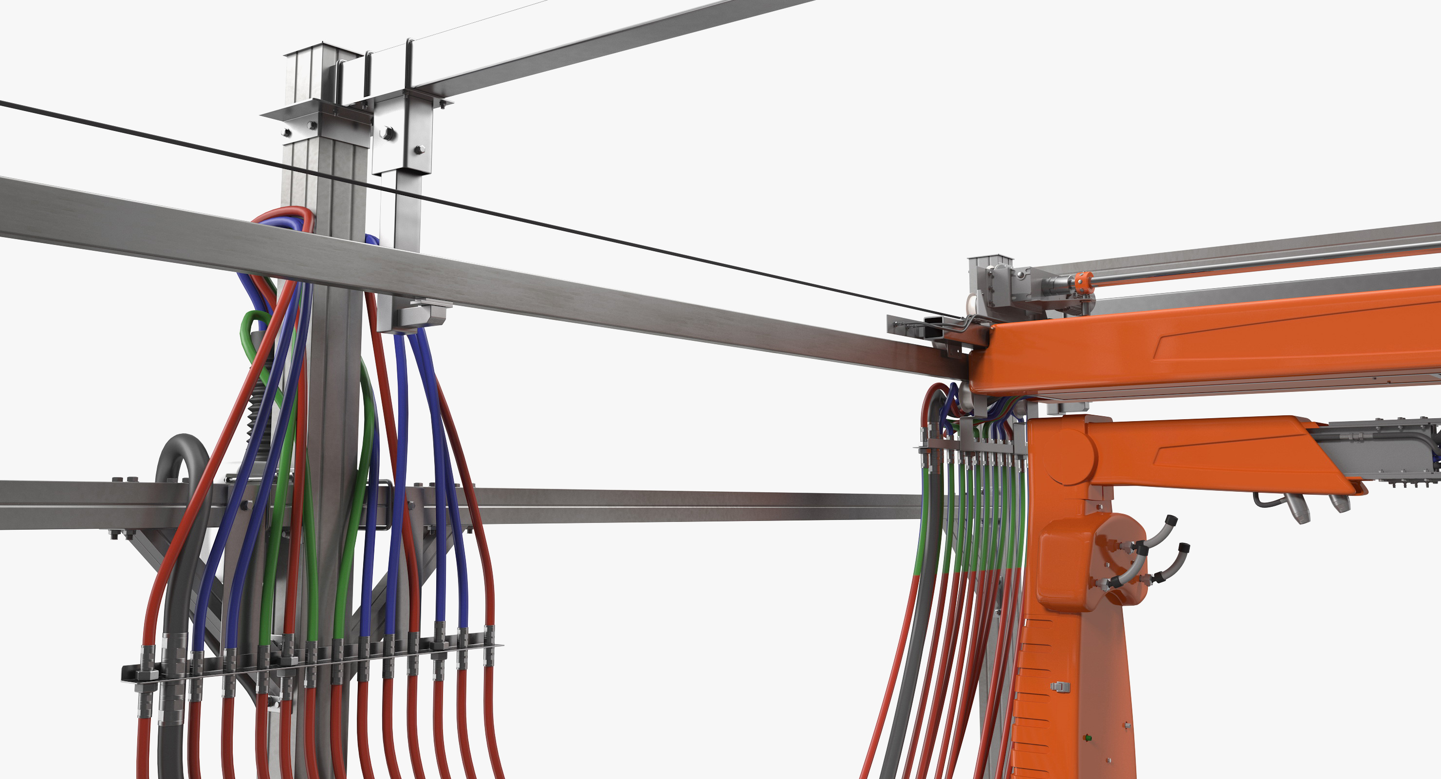 Carwash System Generic Rigged 3D model