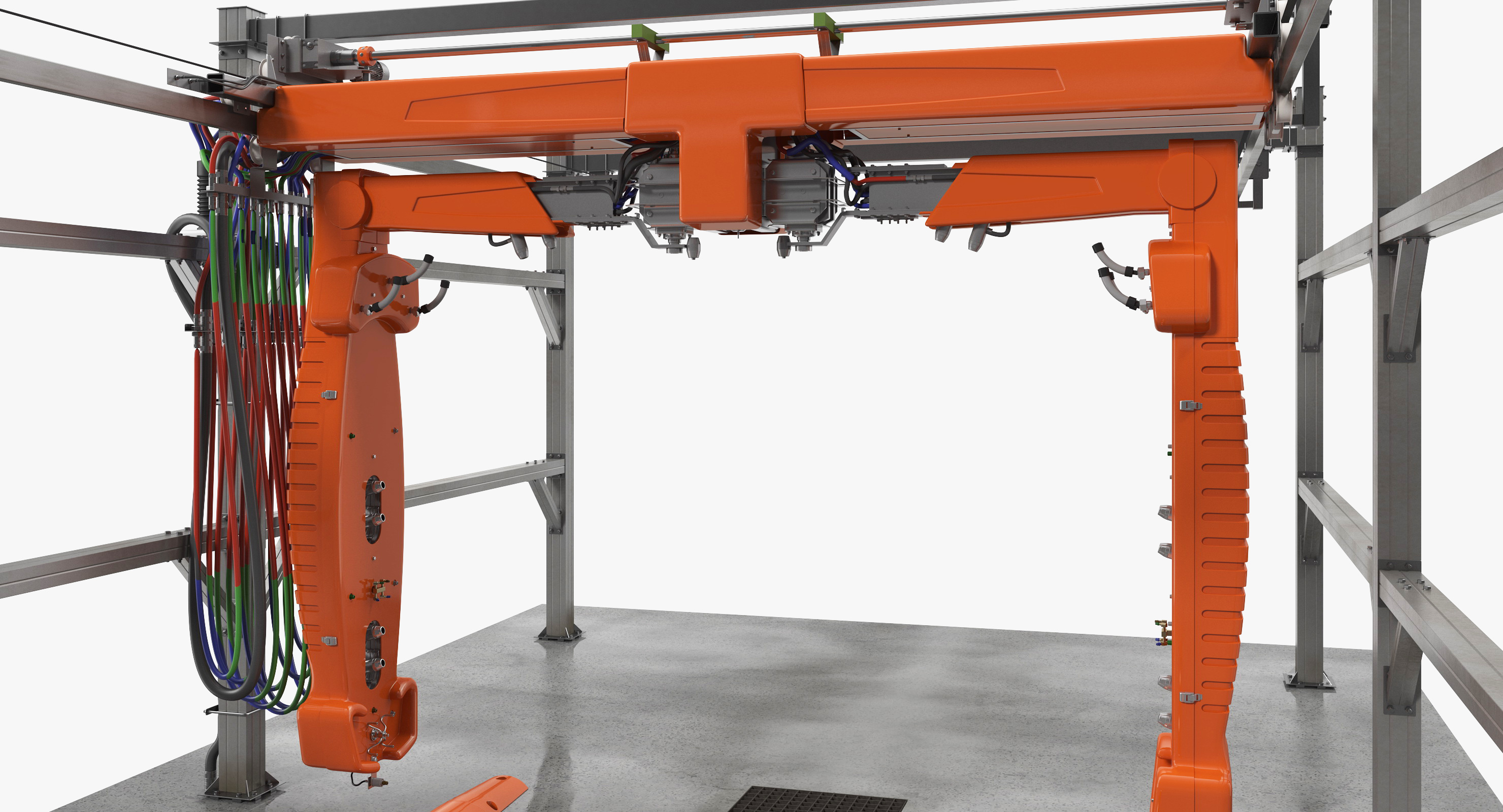 Carwash System Generic Rigged 3D model
