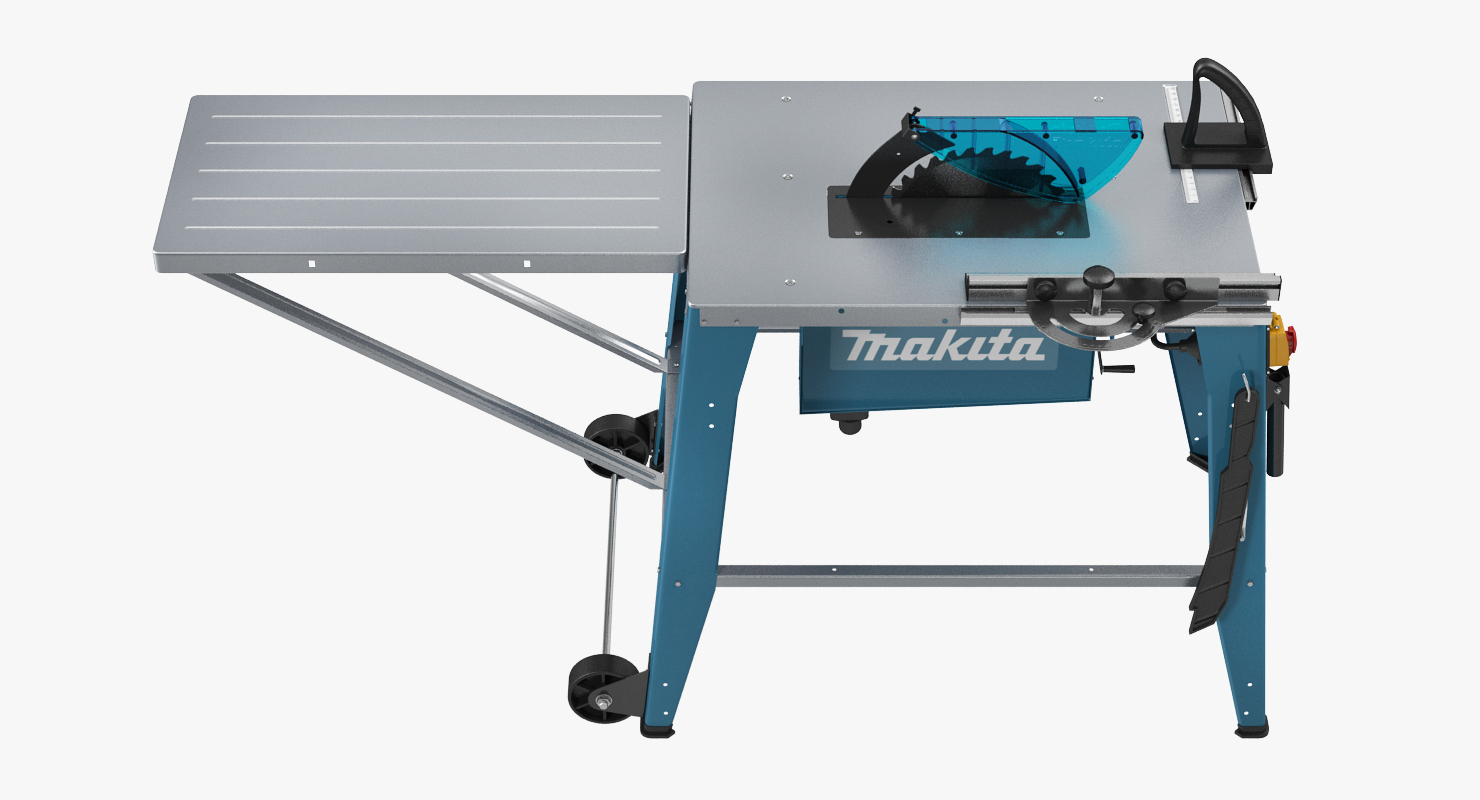 Workman with Circular Saw Makita Rigged 3D model