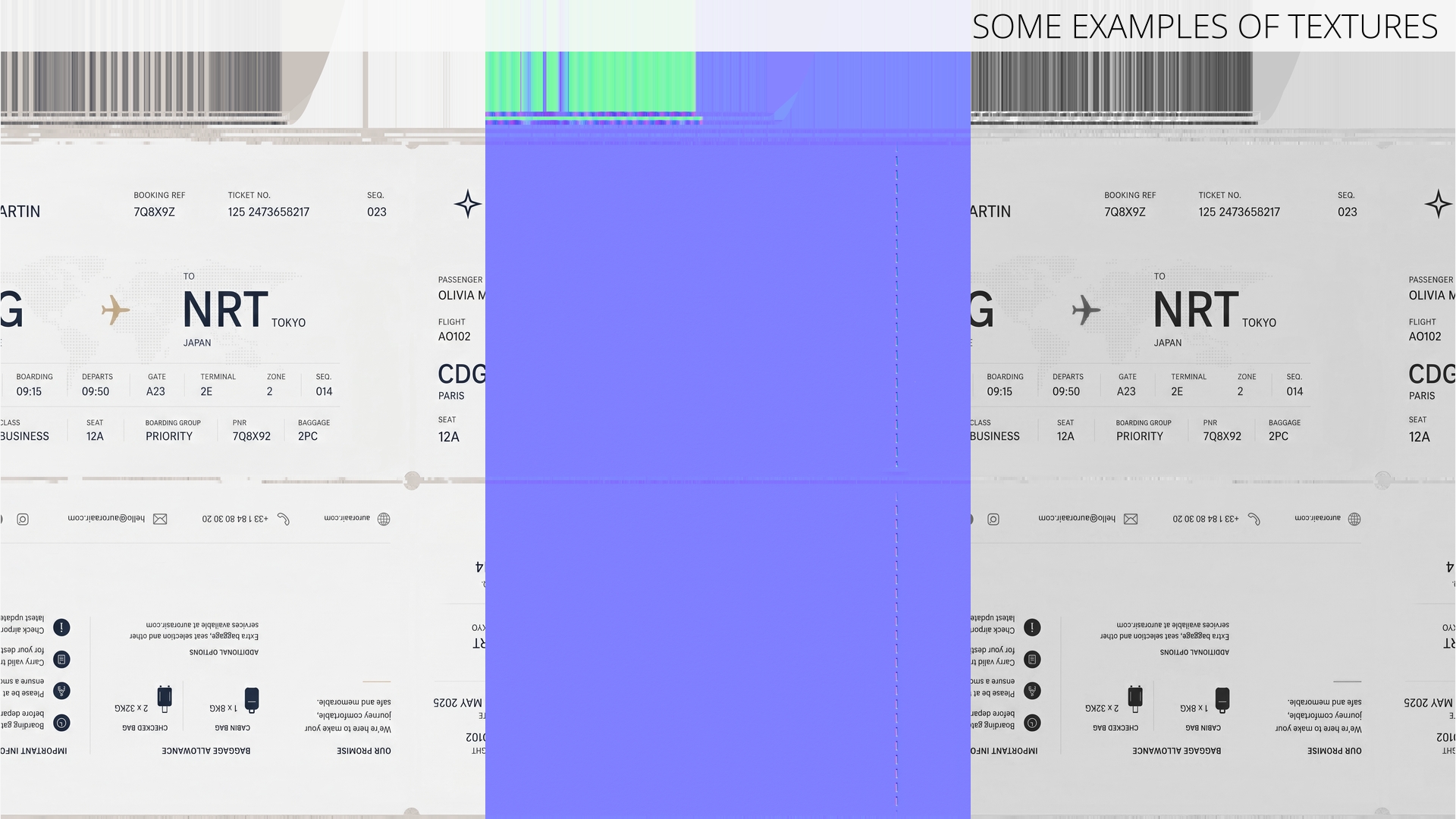 Airline Boarding Pass White, view 10